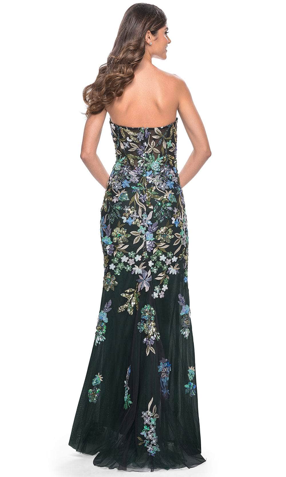 La Femme 32251 Strapless Multicolor Sequin Prom Gown - Image 5