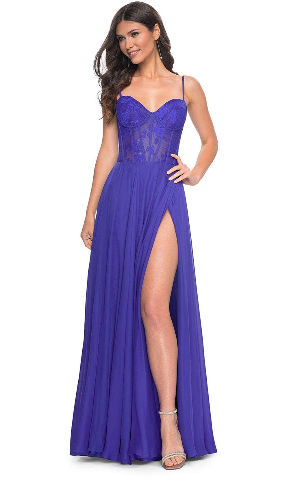 La Femme 32276 Lace Bustier Prom Dress - Image 14