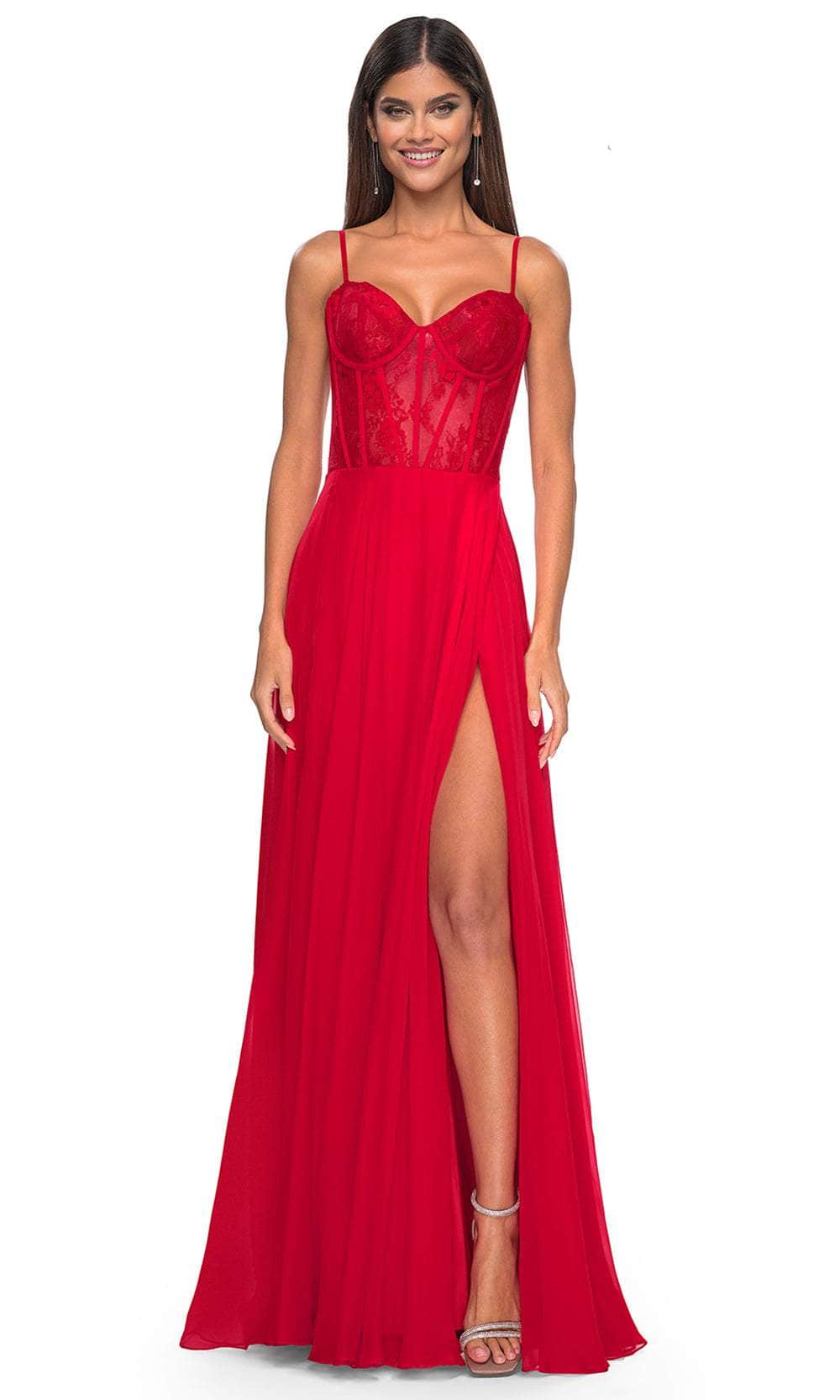 La Femme 32276 Lace Bustier Prom Dress - Image 6