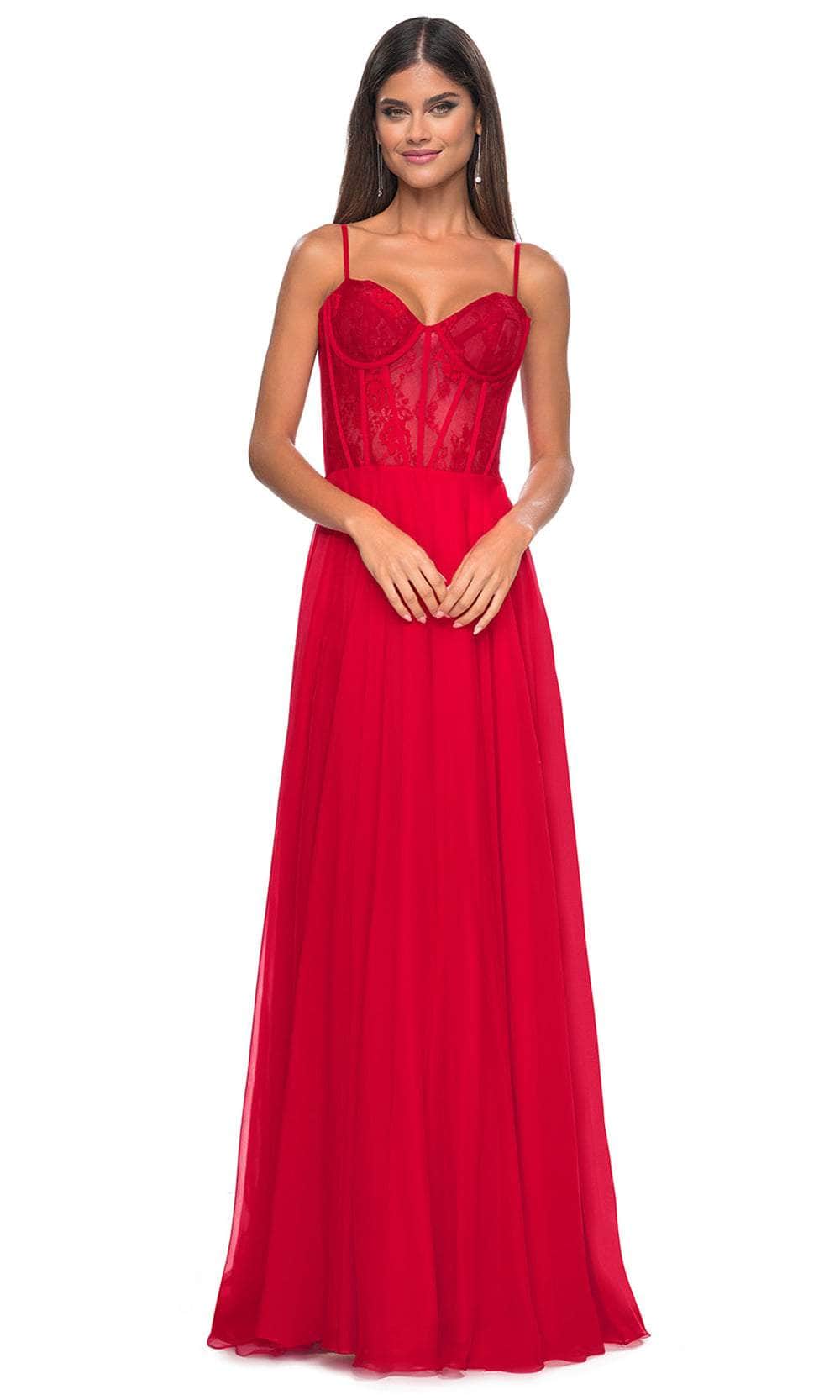 La Femme 32276 Lace Bustier Prom Dress - Image 7