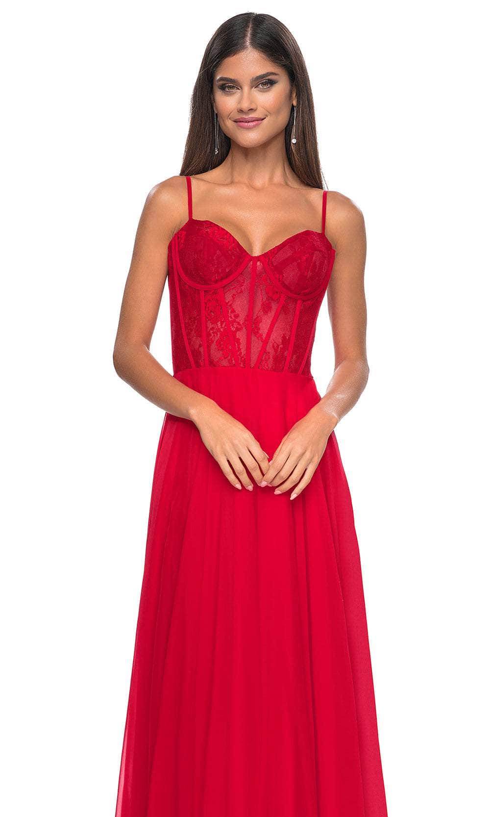 La Femme 32276 Lace Bustier Prom Dress - Image 8
