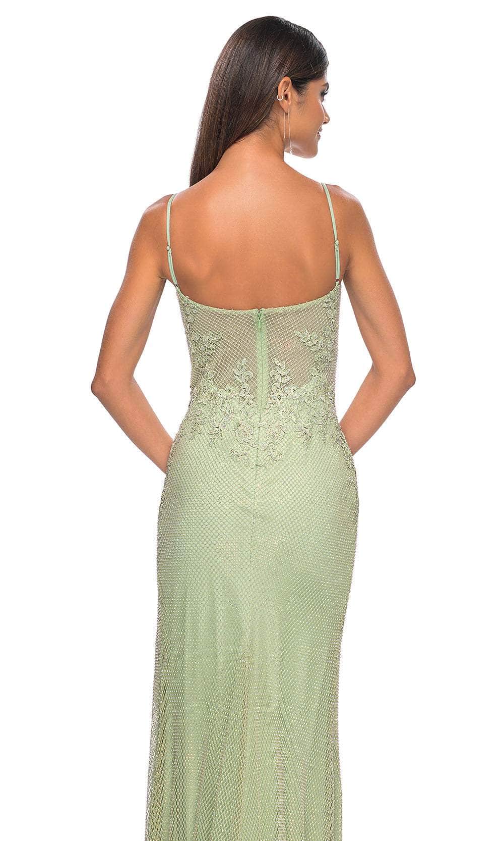 La Femme 32292 Deep V-Neck Sheer Corset Prom Gown - Image 11