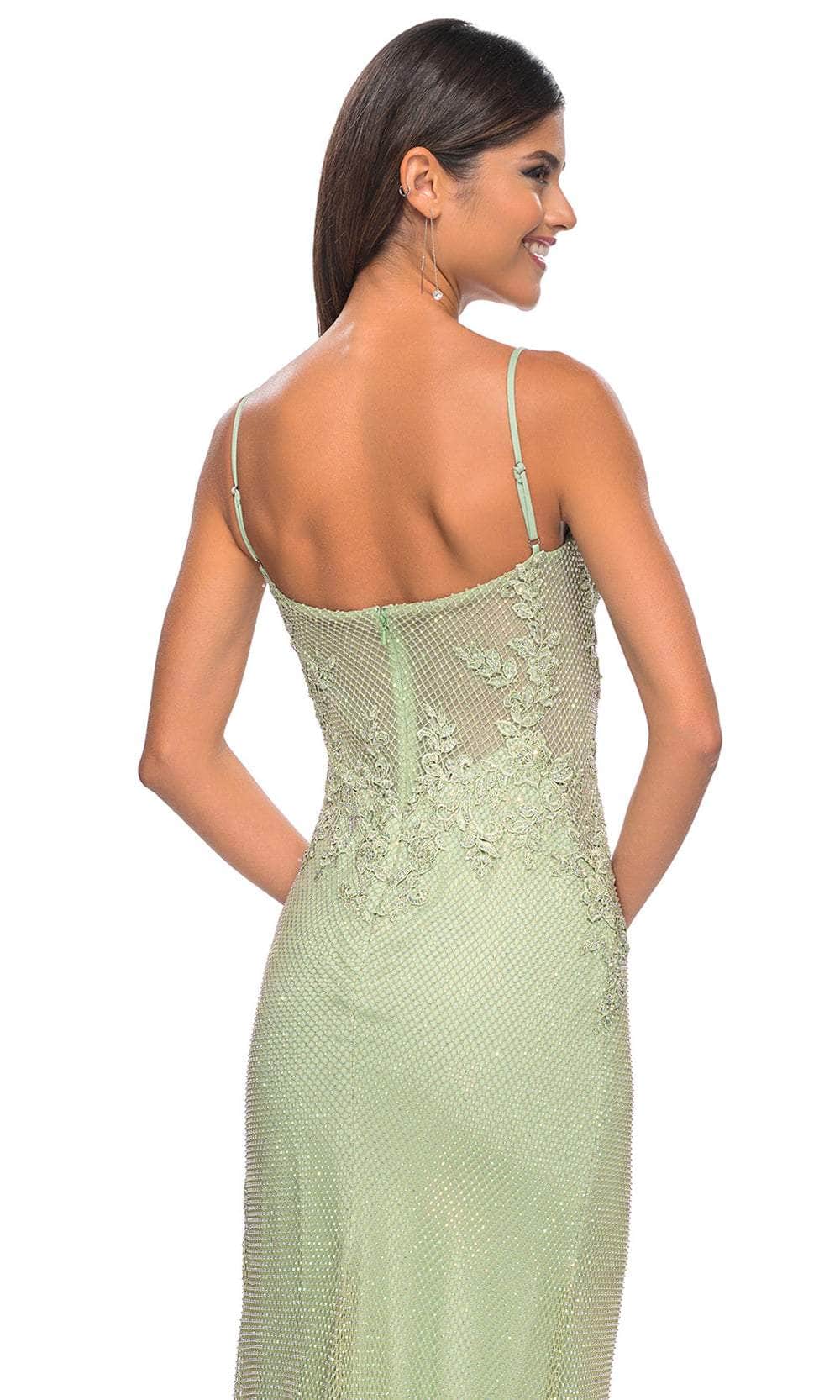 La Femme 32292 Deep V-Neck Sheer Corset Prom Gown - Image 14