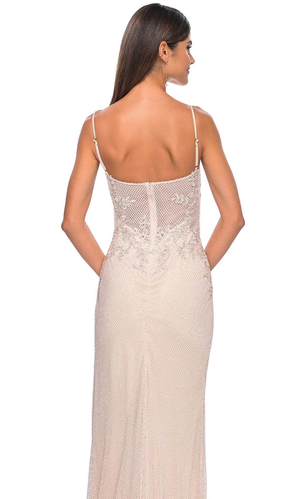 La Femme 32292 Deep V-Neck Sheer Corset Prom Gown - Image 5