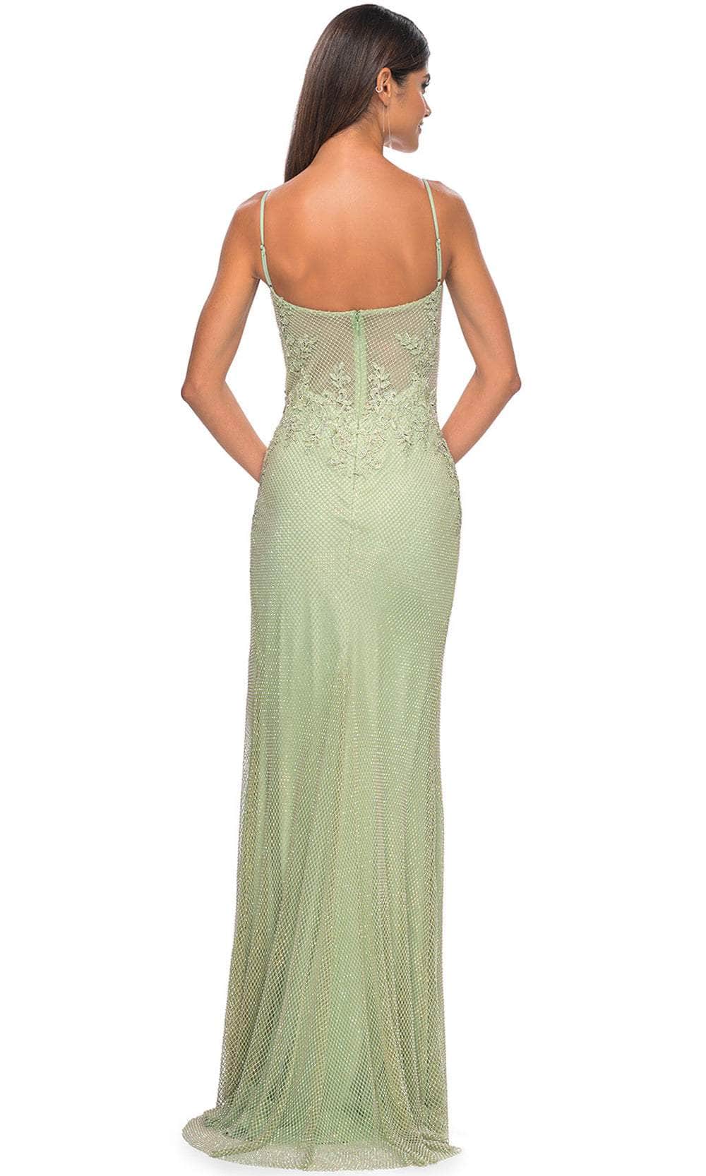 La Femme 32292 Deep V-Neck Sheer Corset Prom Gown - Image 8