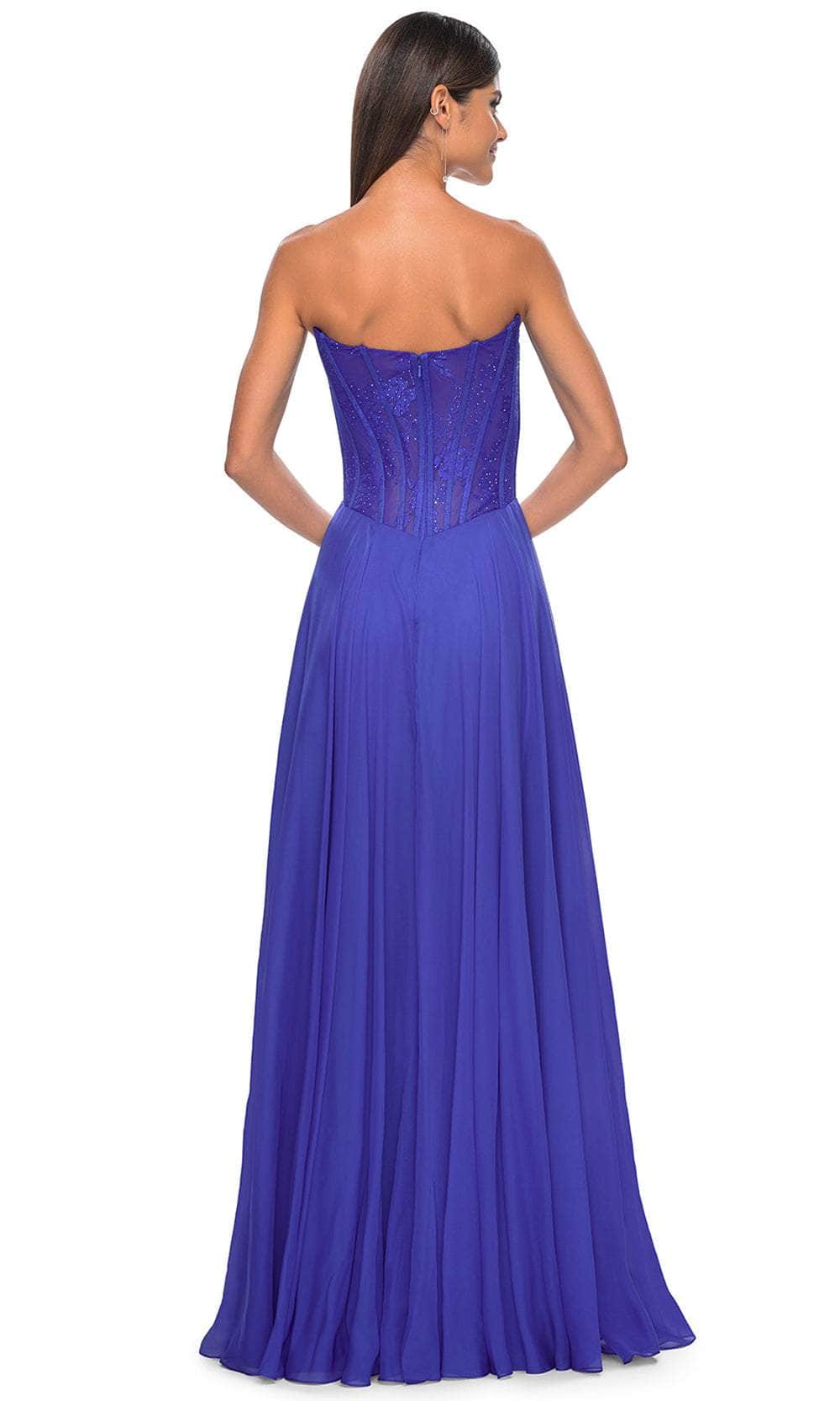 La Femme 32311 Sweetheart Lace Sheer Bodice Prom Dress - Image 11