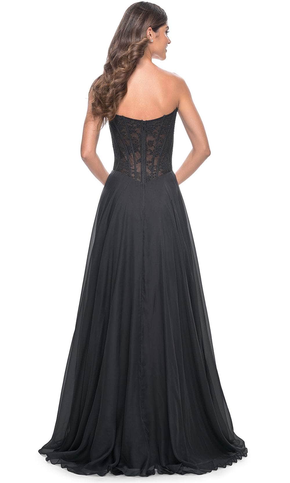 La Femme 32311 Sweetheart Lace Sheer Bodice Prom Dress - Image 6