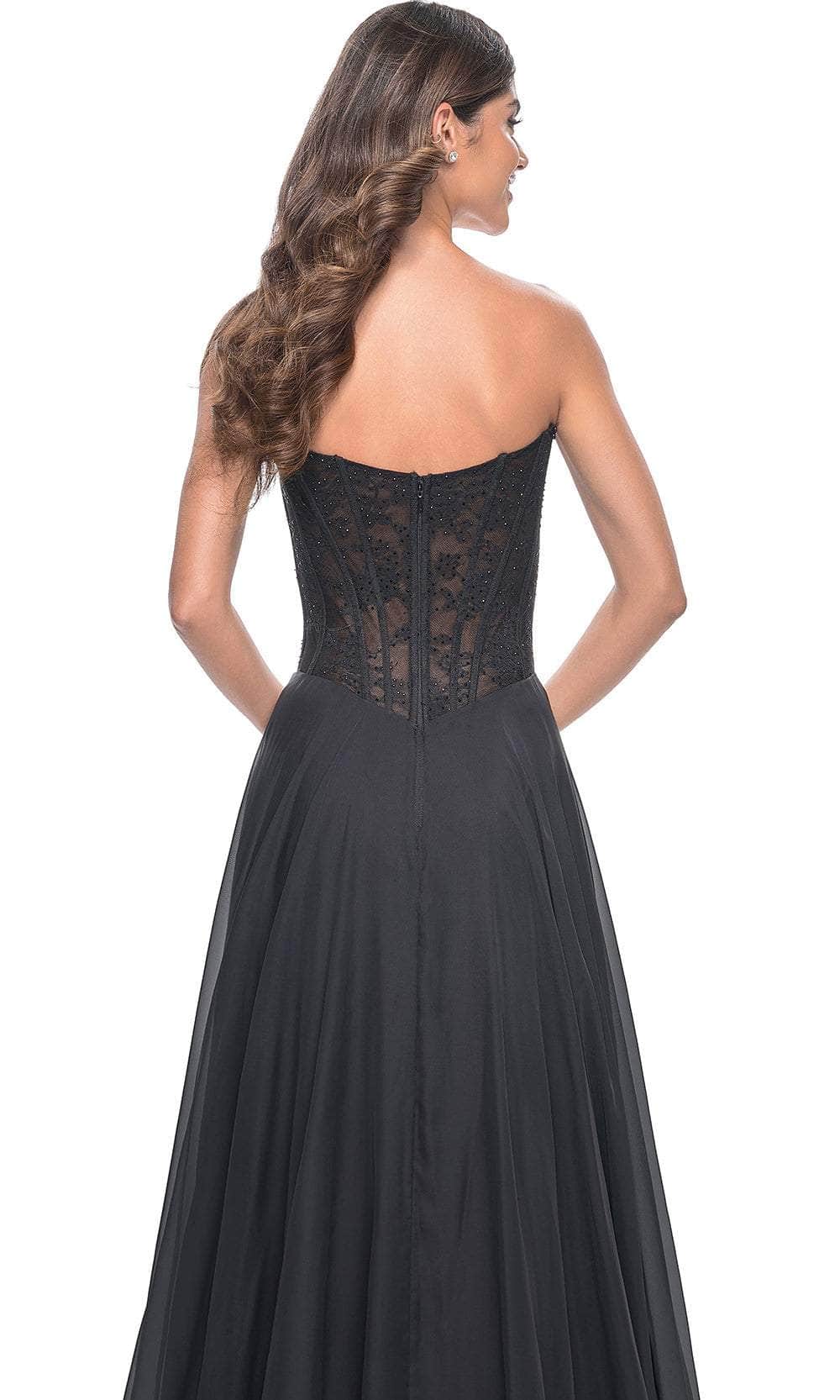 La Femme 32311 Sweetheart Lace Sheer Bodice Prom Dress - Image 7