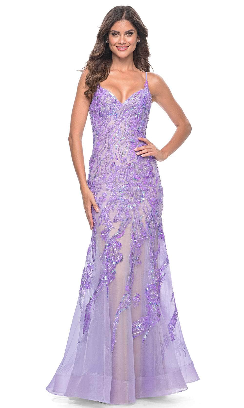 La Femme 32333 Sleeveless Beaded Mermaid Prom Dress - Image 10