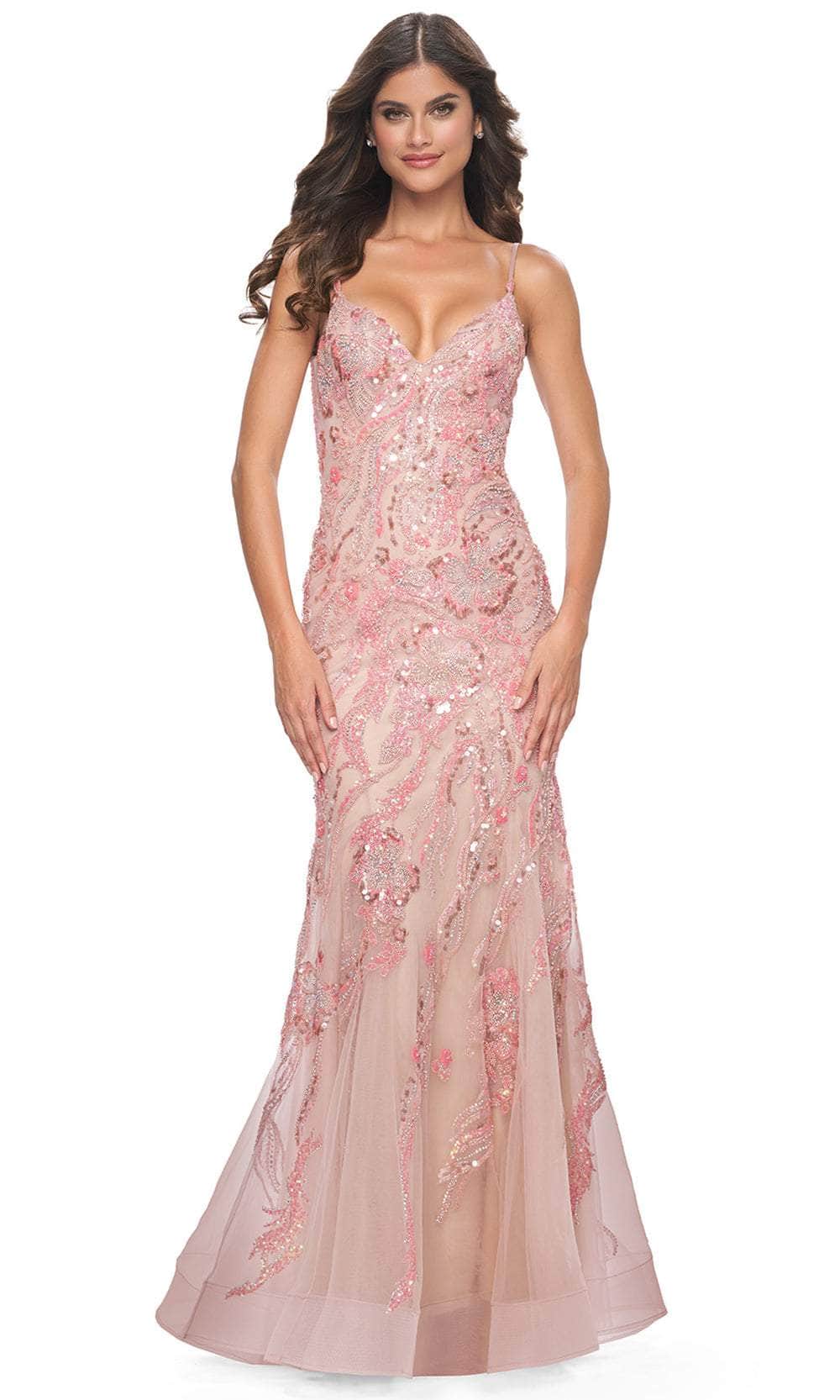 La Femme 32333 Sleeveless Beaded Mermaid Prom Dress - Image 5