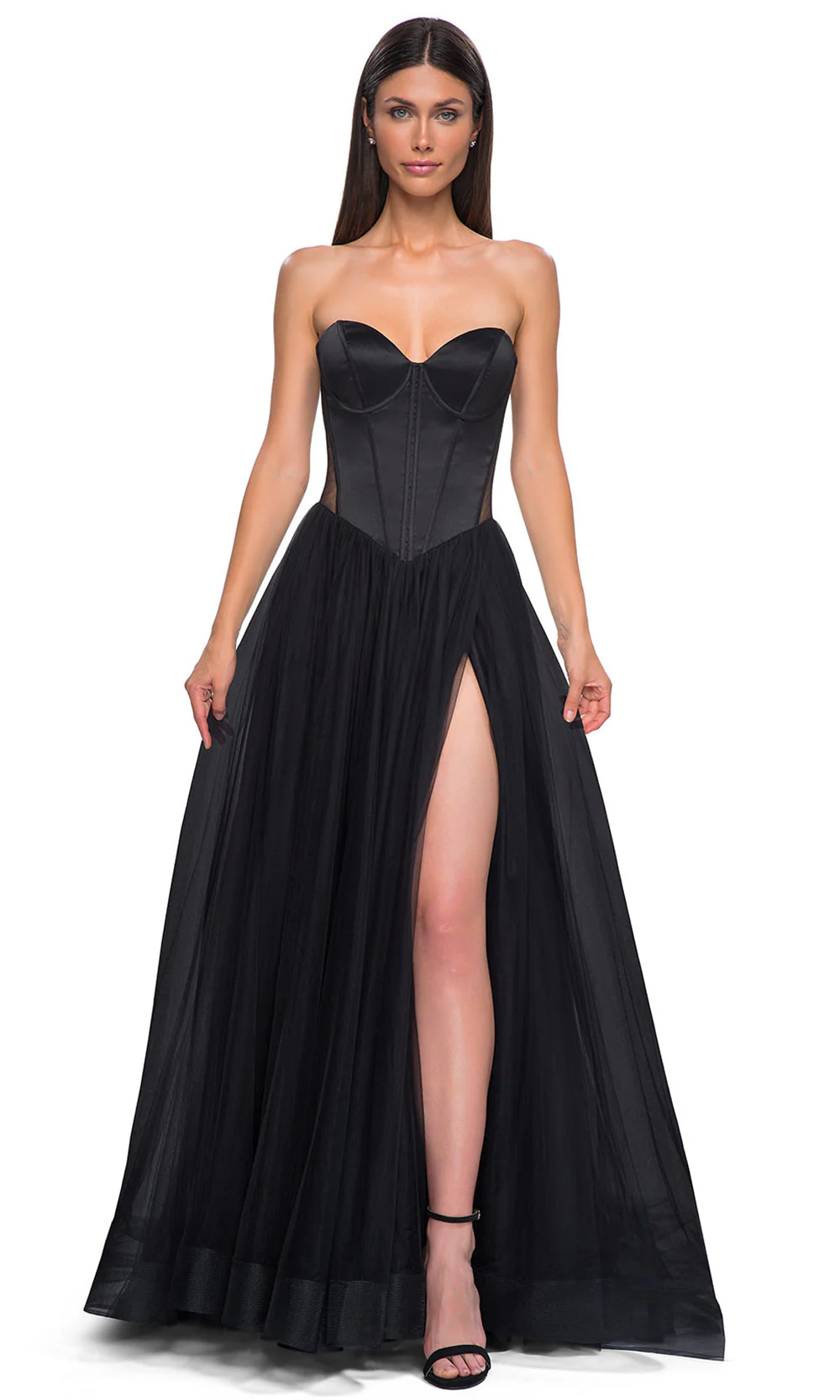 La Femme 32771 Strapless Corset Bodice Prom Gown - Image 8