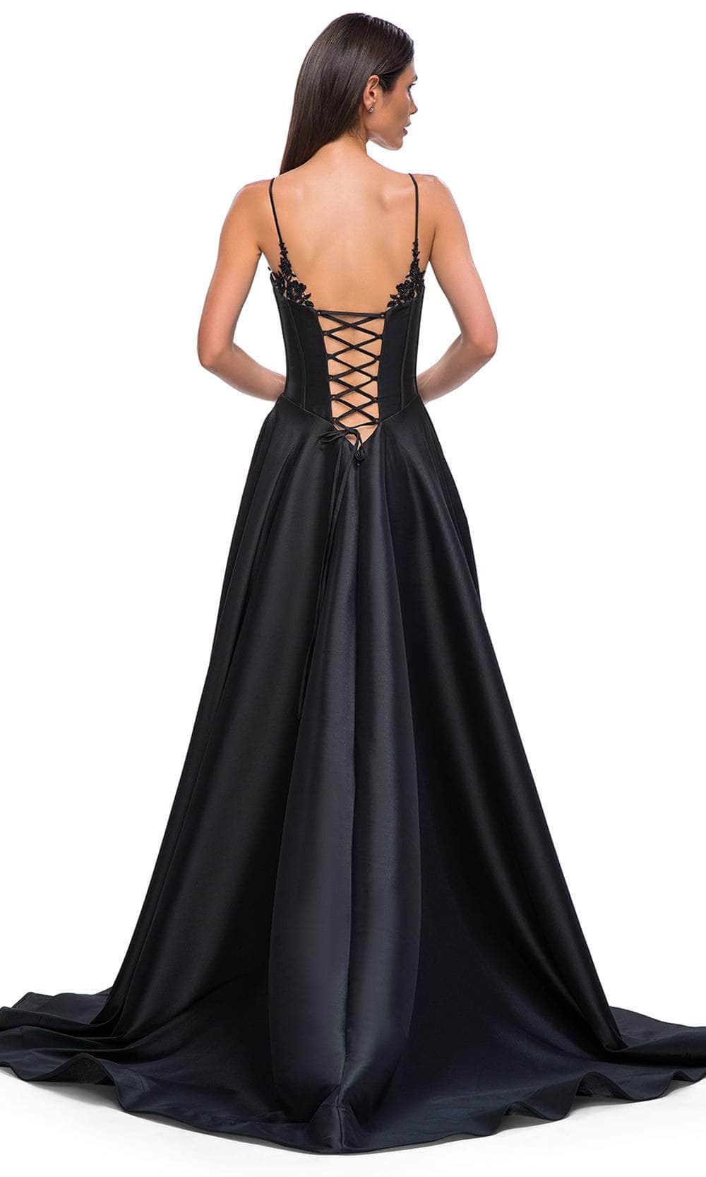 La Femme 32878 Sleeveless Mikado A-Line Prom Gown - Image 4