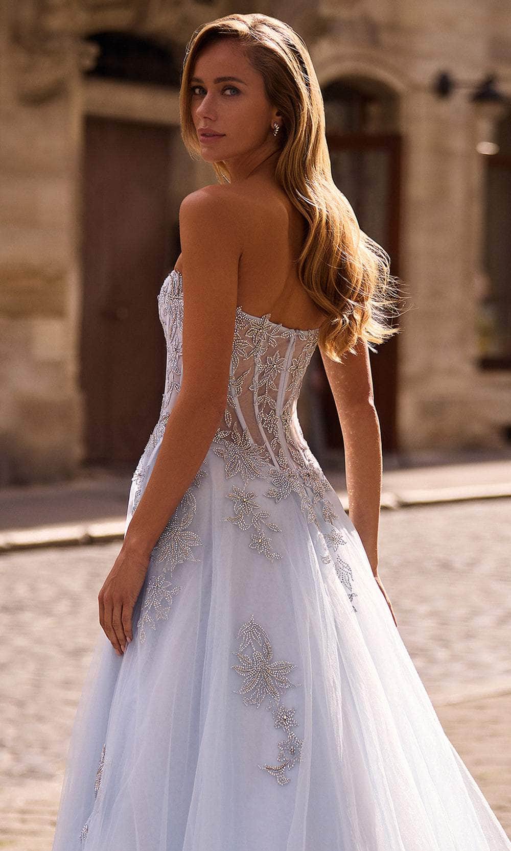 La Femme 33028 Semi Sweetheart Rhinestone Encrusted Prom Gown - Image 5