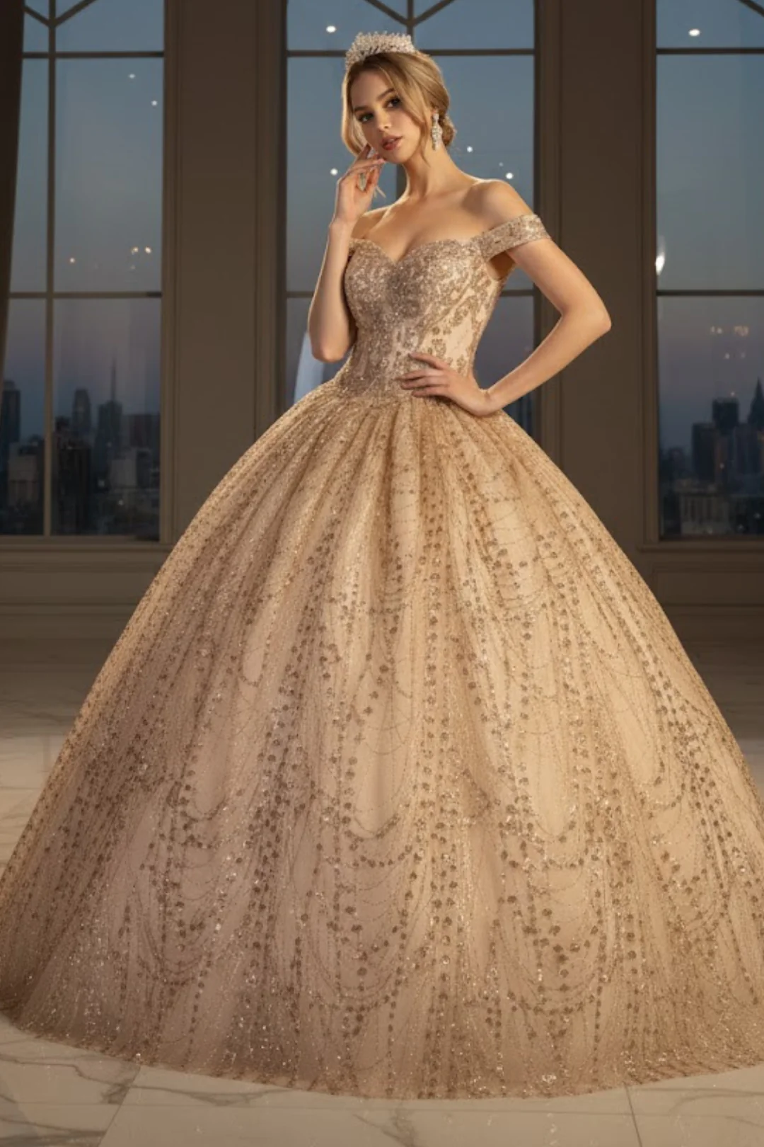 Layla K LK153 Corset Back Embellished Quinceanera Formal Ball Gown - Image 6