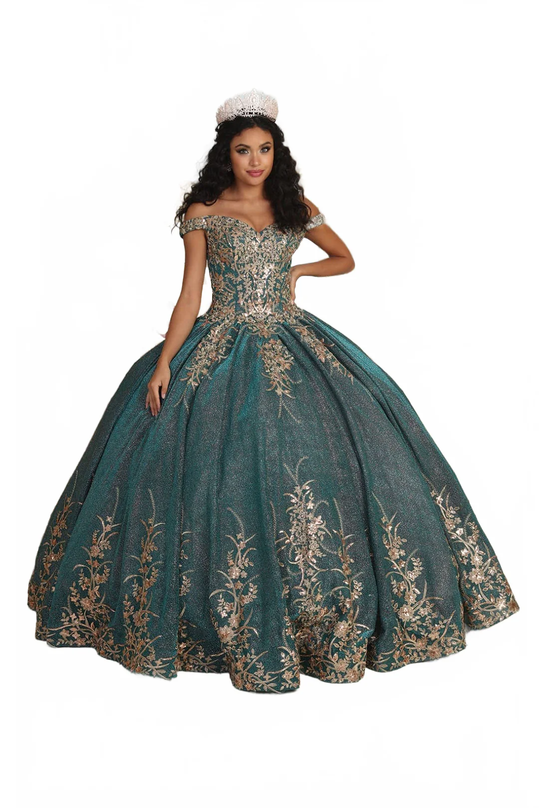 Layla K LK220 Off Shoulder Sparkling Lace Up Quinceanera Ball Gown - Image 14
