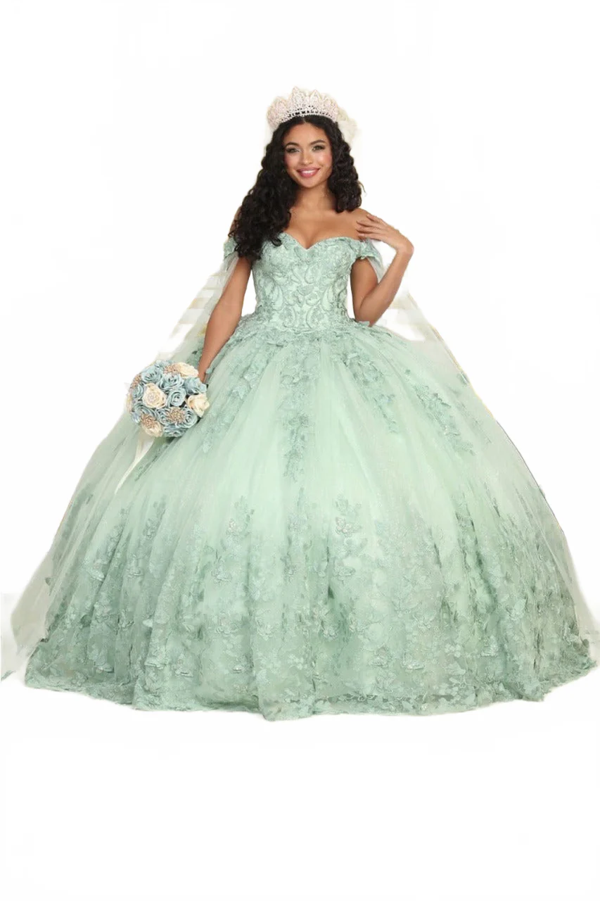 Layla K LK236 Sweetheart Lace up Back 3D Embellished Quince Gown - Image 13