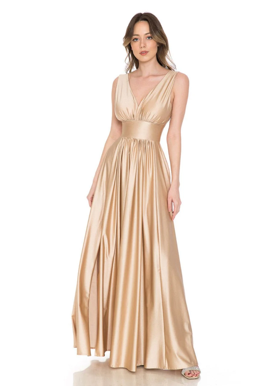 Lenovia 5232 Sleeveless Flared Simple Side Pocket Bridesmaids Dress - Image 10