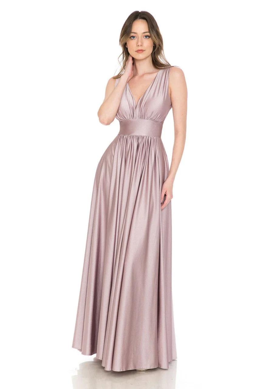 Lenovia 5232 Sleeveless Flared Simple Side Pocket Bridesmaids Dress - Image 11