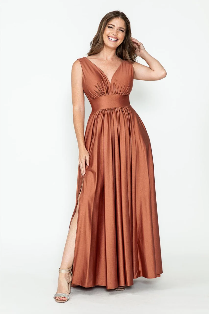 Lenovia 5232 Sleeveless Flared Simple Side Pocket Bridesmaids Dress - Image 13
