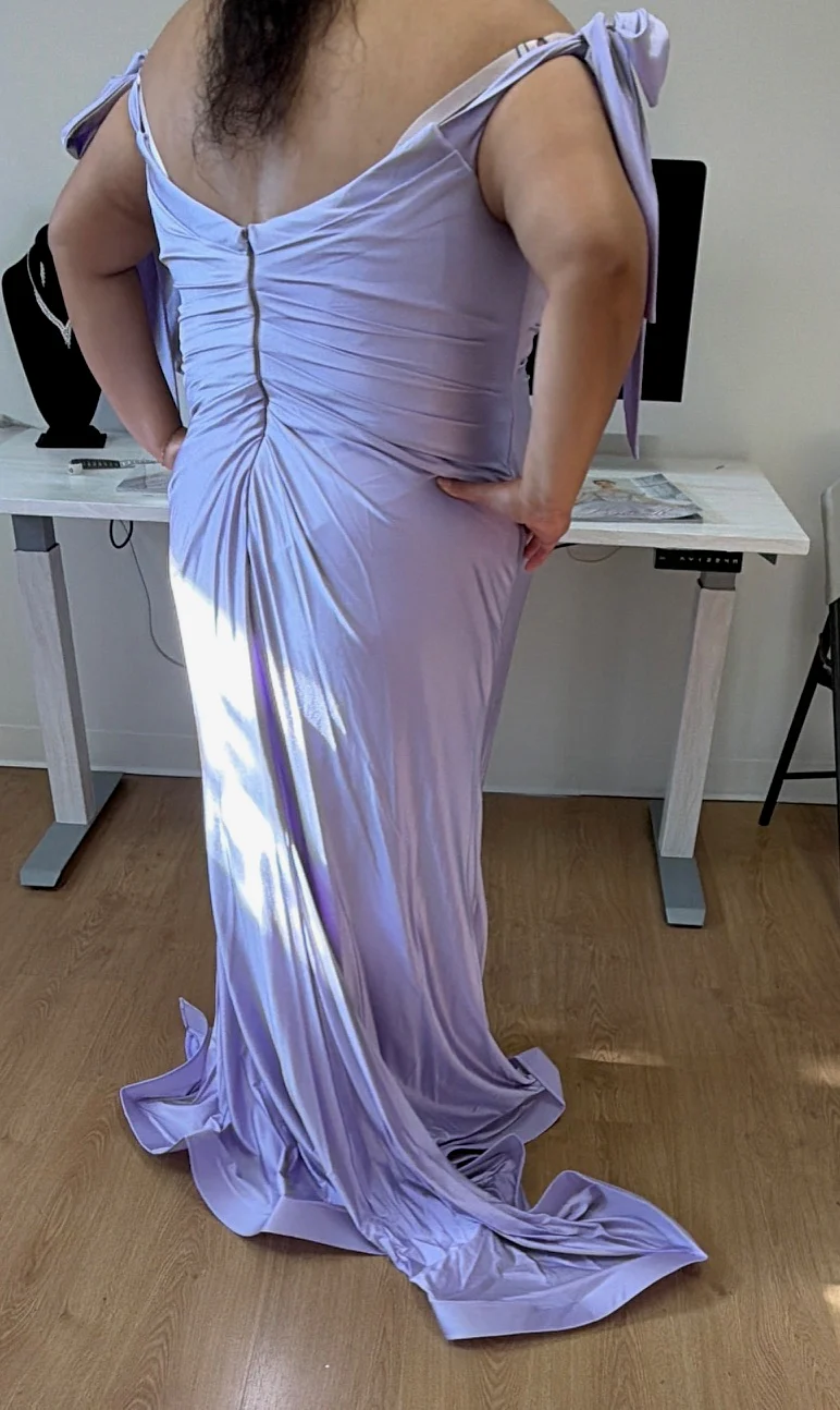Lilac Bridesmaid Dresses-Inexpensive Ruched Prom - Image 10