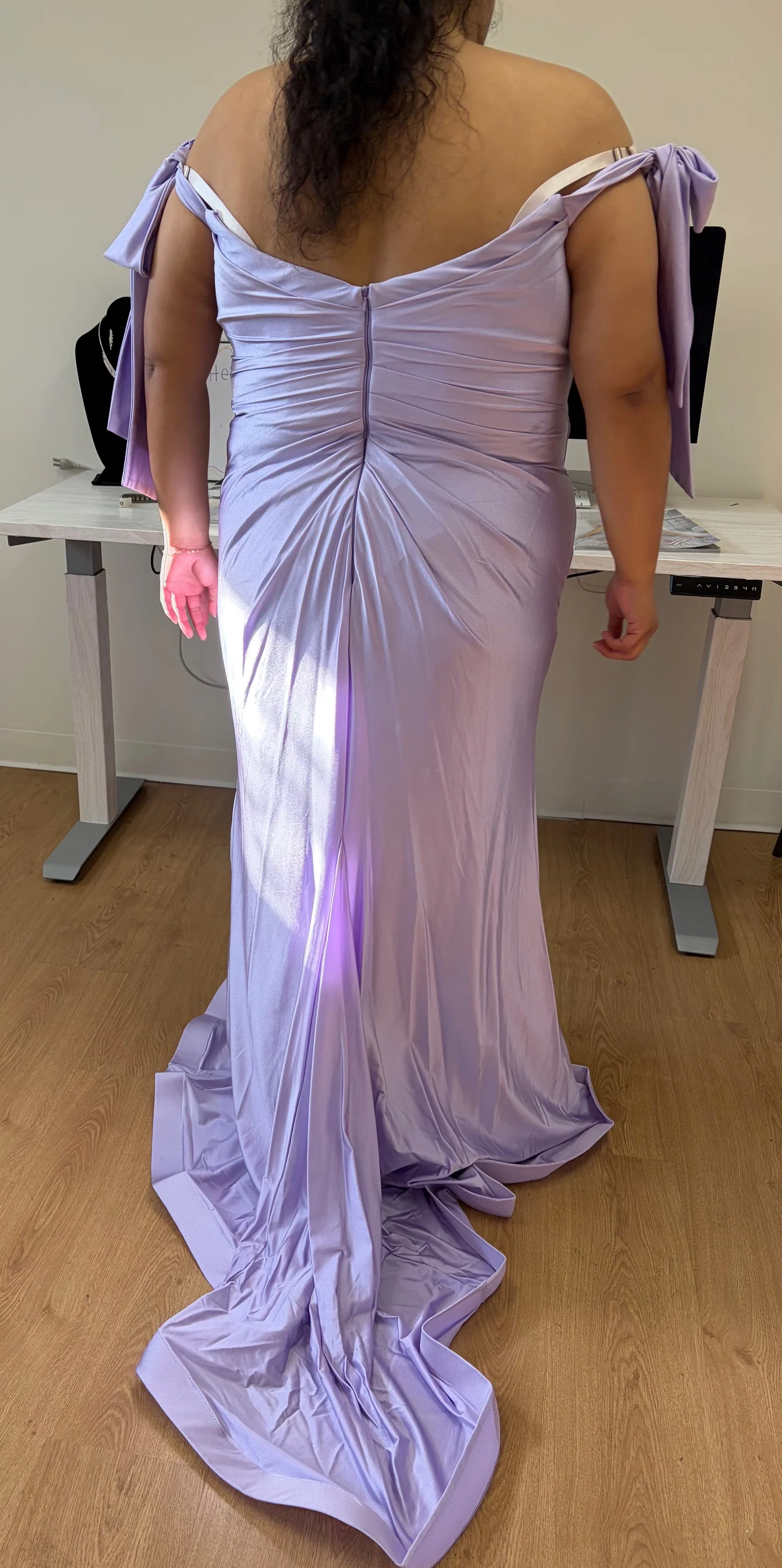 Lilac Bridesmaid Dresses-Inexpensive Ruched Prom - Image 11