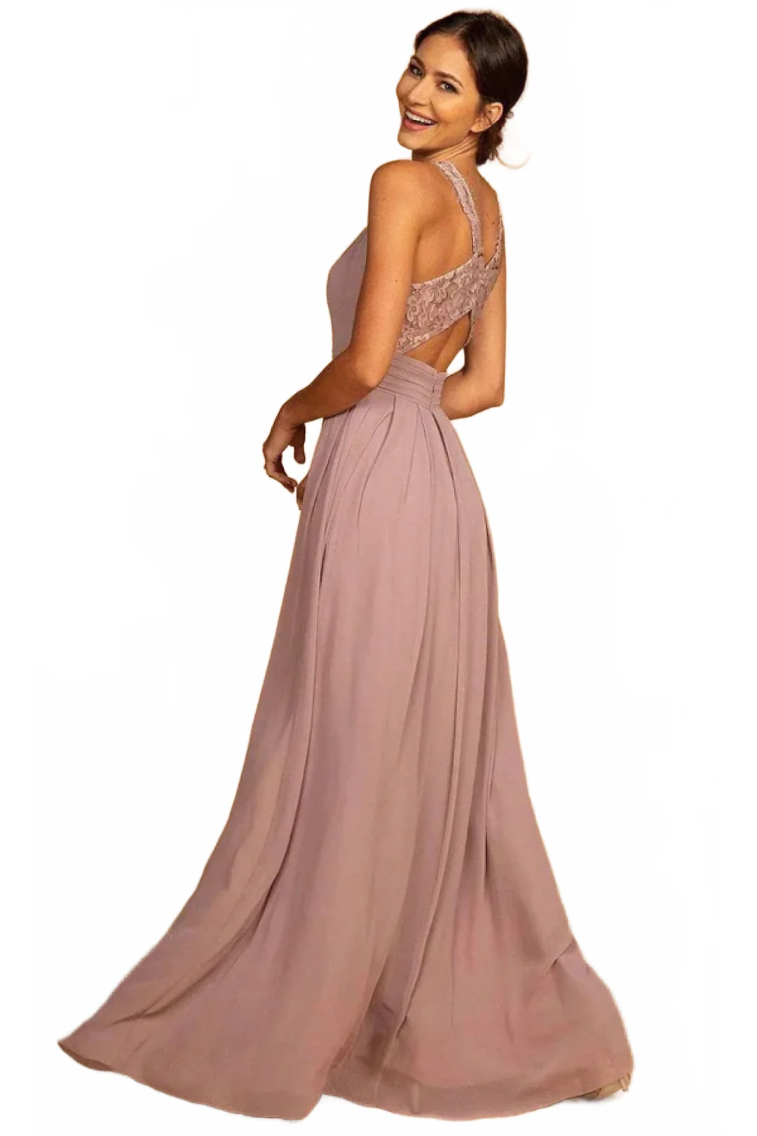 Long High-Neck Halter Dress by Elizabeth K GL2605 - Image 8