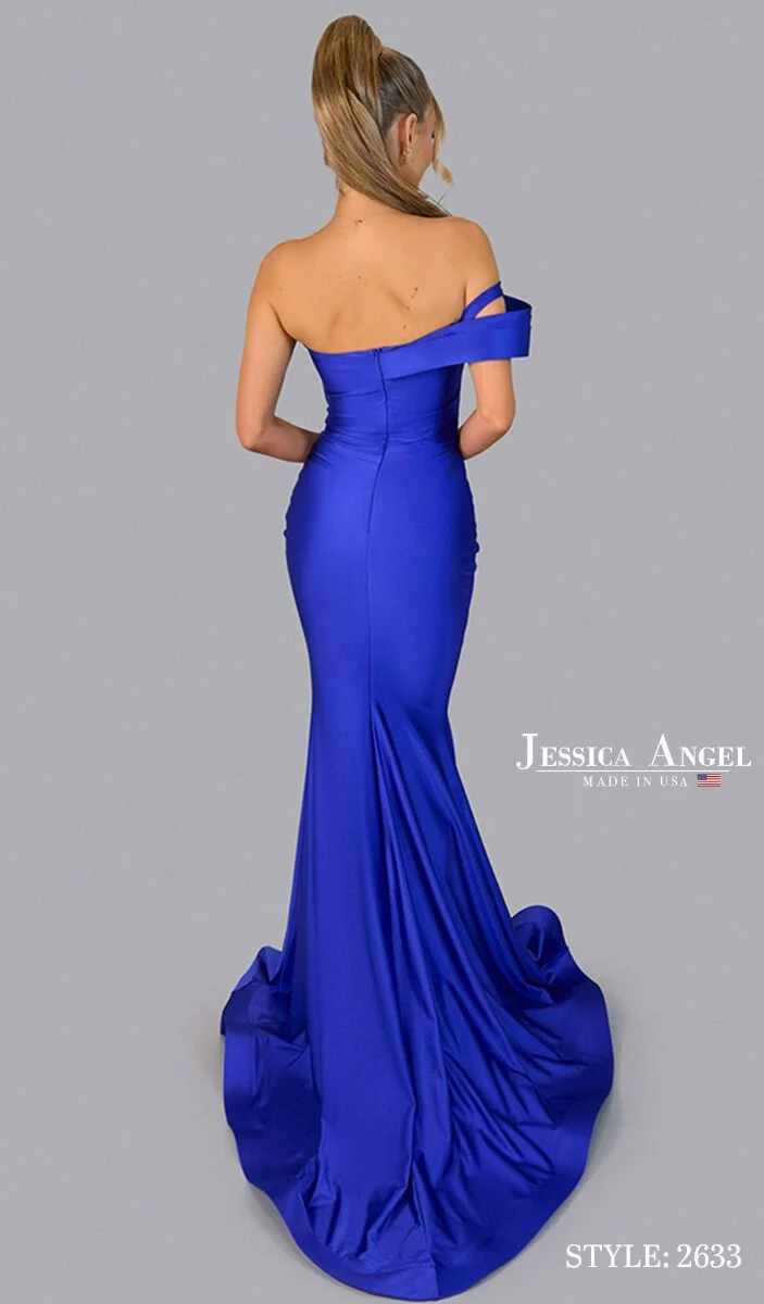 Jessica Angel JA2633 Off-Shoulder Mermaid Prom Formal Floor-Length Red Jersey Dress - Image 5