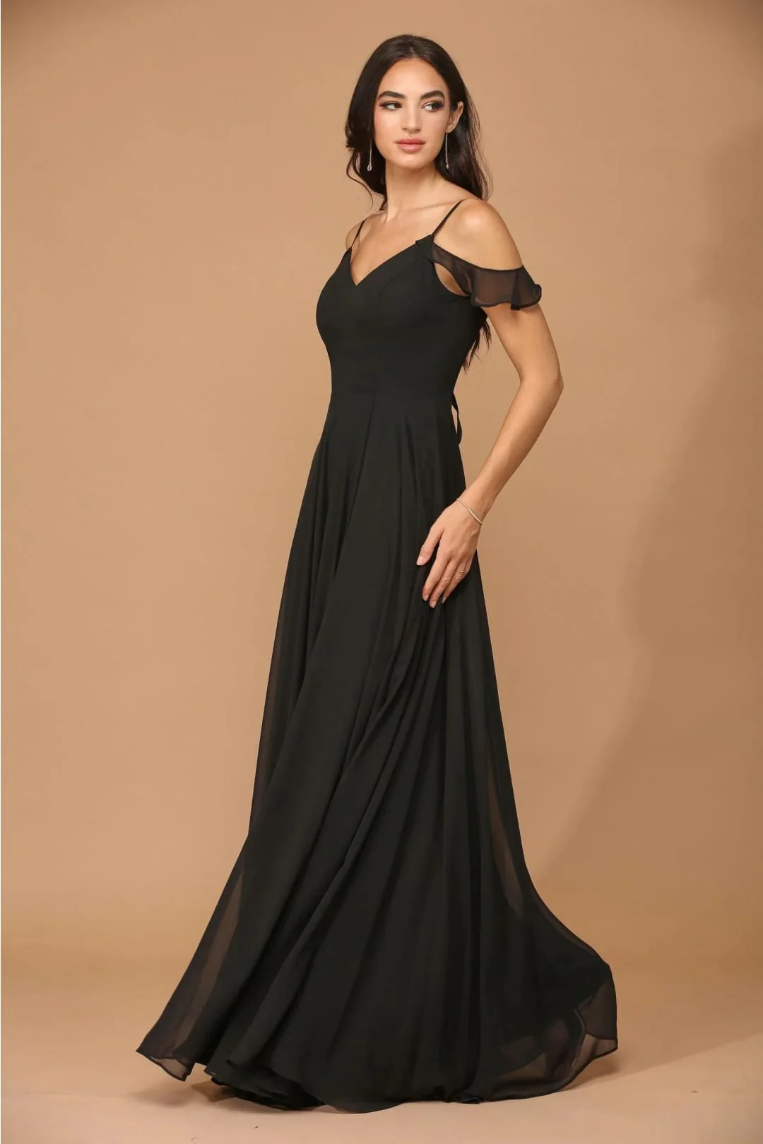 Long Off-Shoulder Formal Chiffon Bridesmaids Dress - Image 13