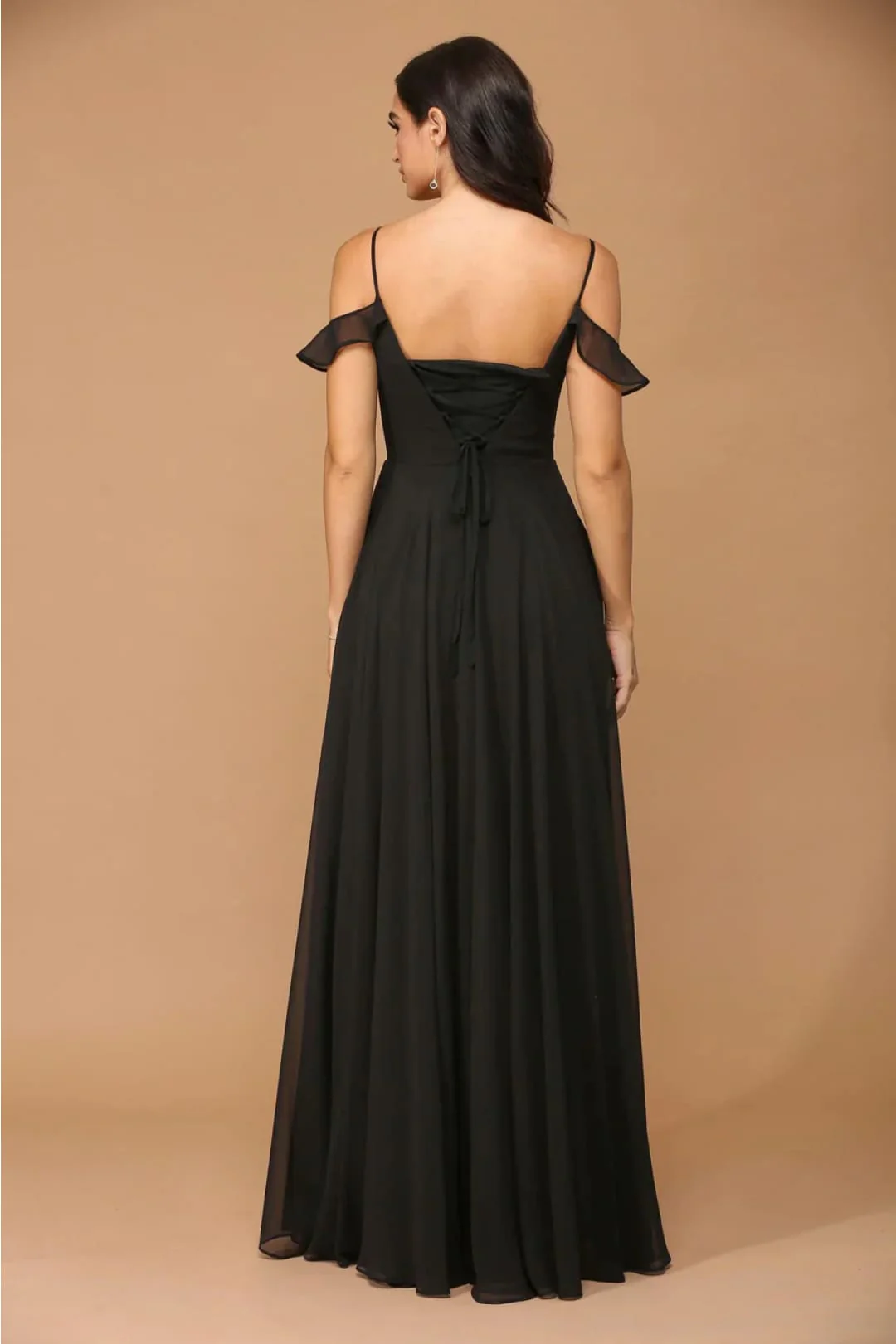Long Off-Shoulder Formal Chiffon Bridesmaids Dress - Image 14