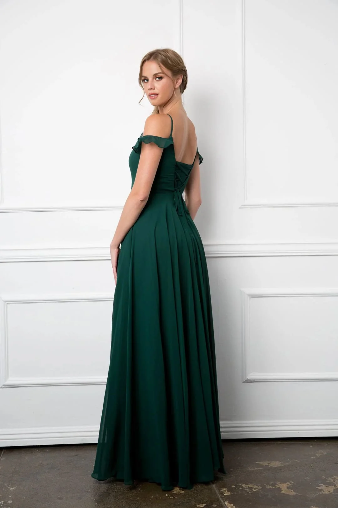 Long Off-Shoulder Formal Chiffon Bridesmaids Dress - Image 21