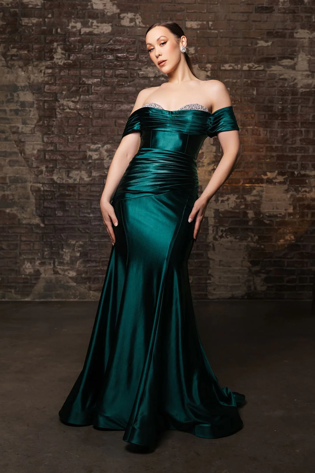Long Prom Dress Ruched Mermaid Sleeveless Gown By Royal Queen RQ8189B - Image 7