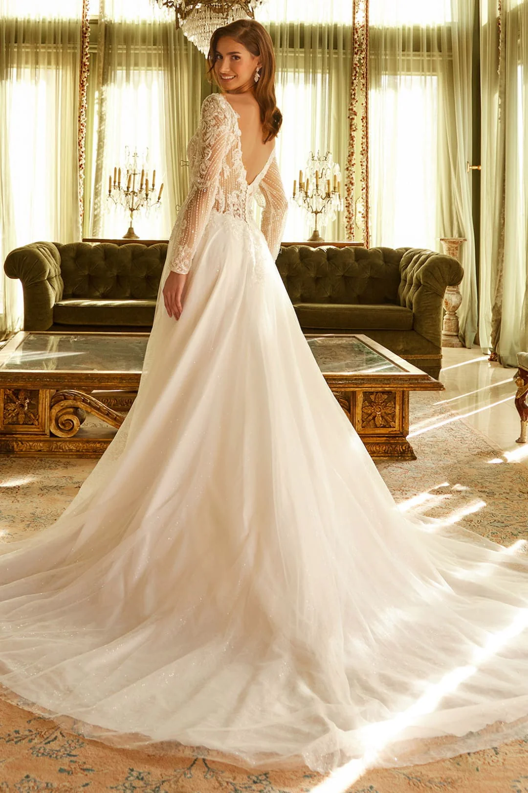 Long Sleeve Bridal Gown by GLS Gloria GL3530 - Image 2