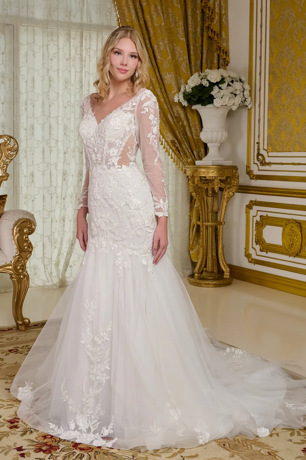 Long Sleeve Mermaid Gown by Elizabeth KGL3659