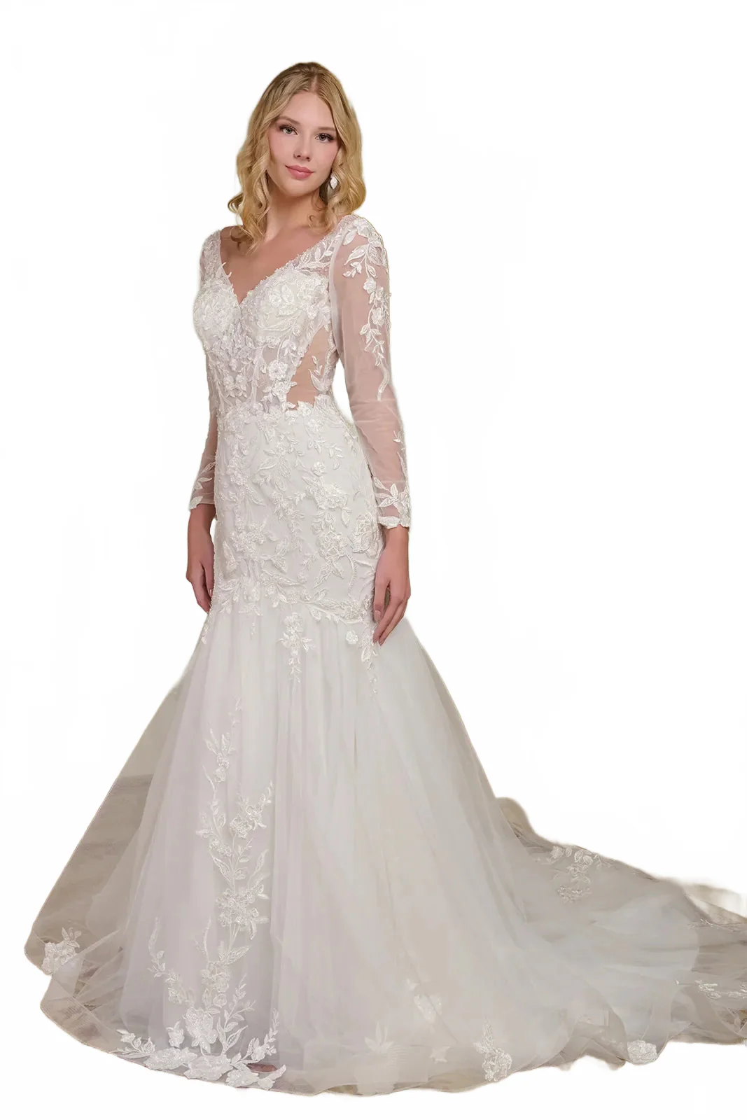 Long Sleeve Mermaid Gown by Elizabeth KGL3659 - Image 6