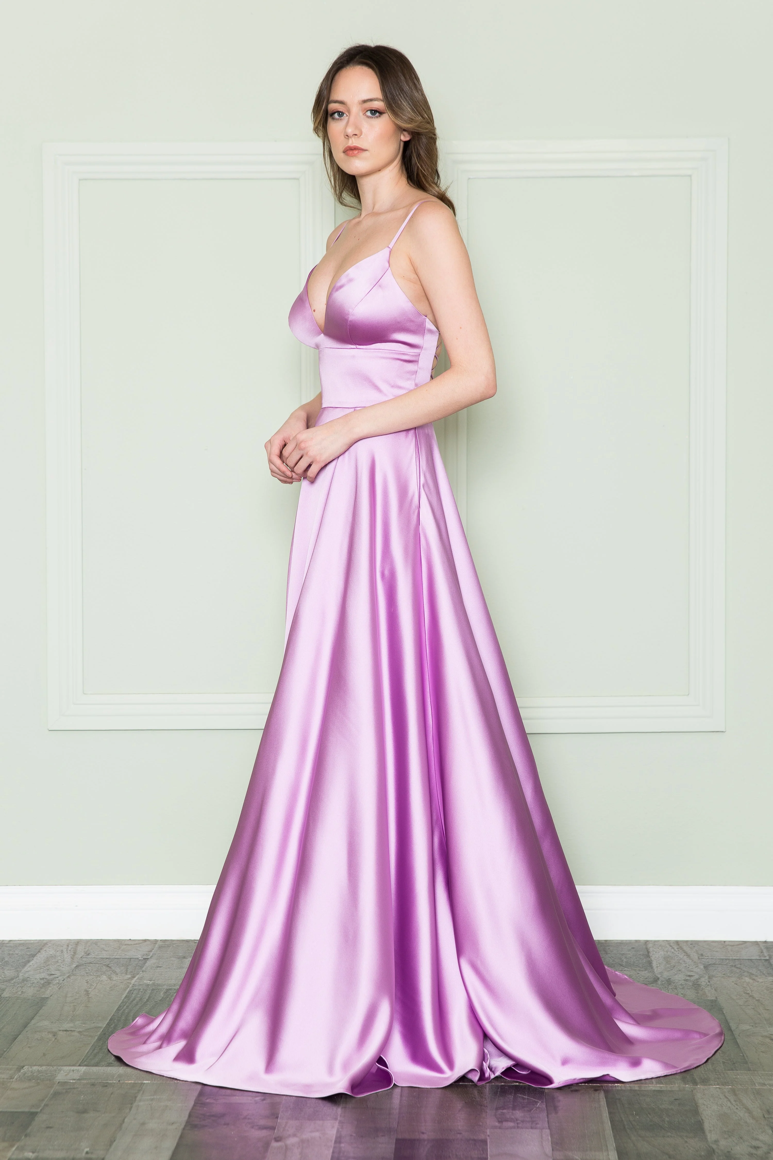 Poly USA 8908 Long V-Neck Pocket Dress - Image 7