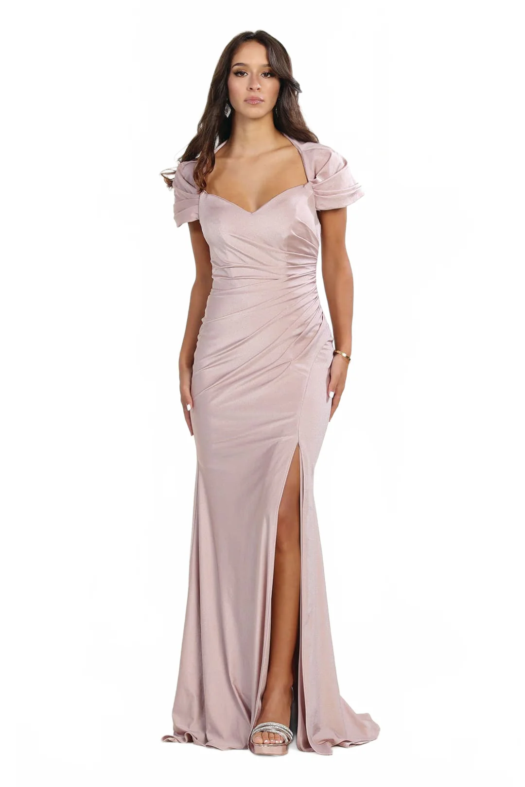 Mauve Bridesmaid Dresses in Satin and Plus Size Gowns by MQ1928 - Image 4
