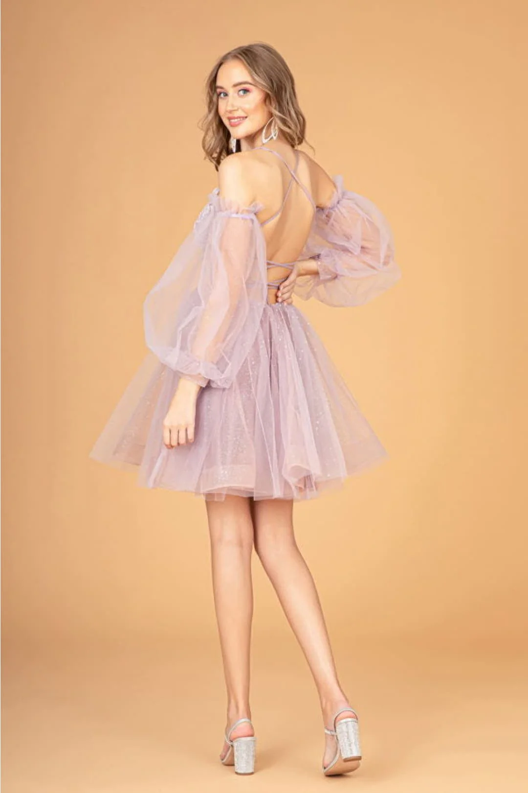 Mauve Bridesmaid Cocktail Dress by Elizabeth KGS3095 - Image 2