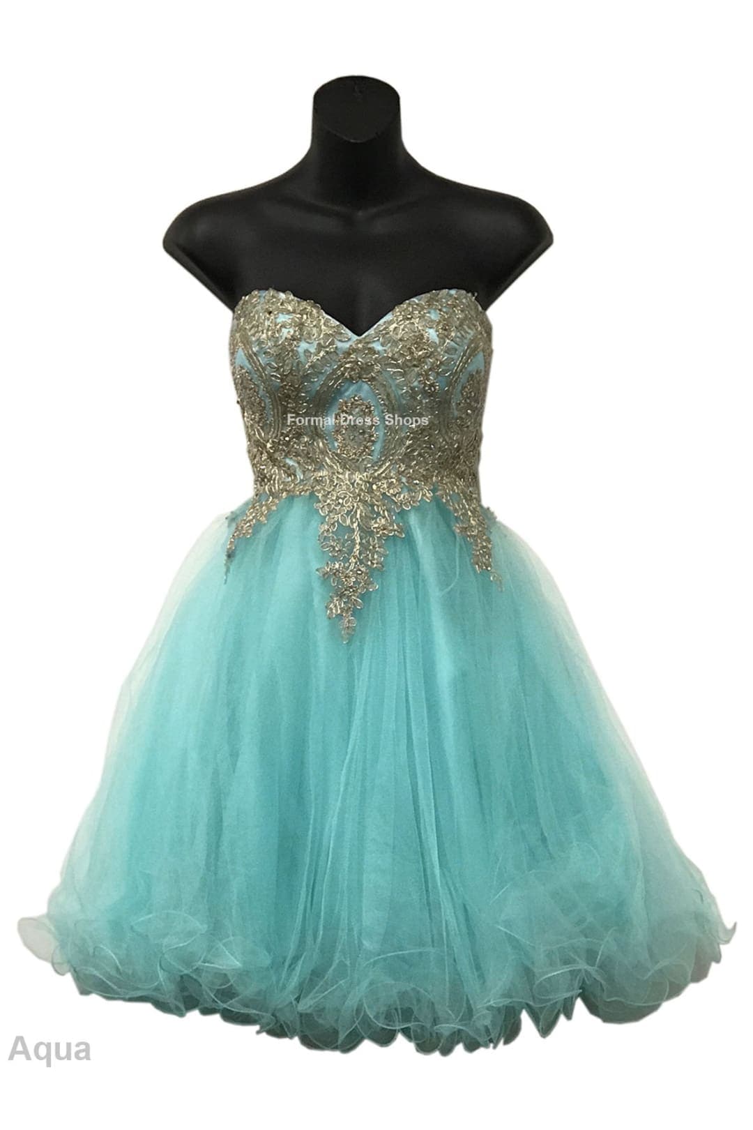 Strapless A Line Embroidered Cute Homecoming Dress MQ1414 - Image 8