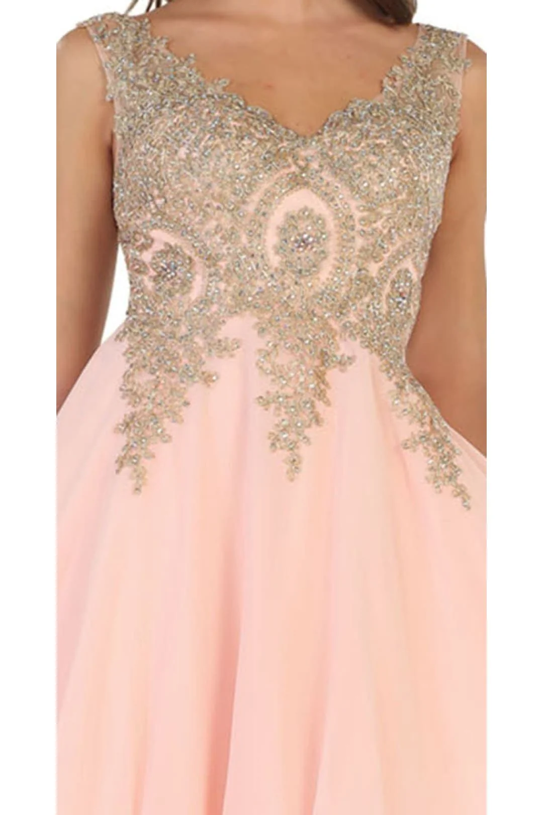 May Queen MQ1417 Embellished A Line Graduation Cocktail Dress - Image 7