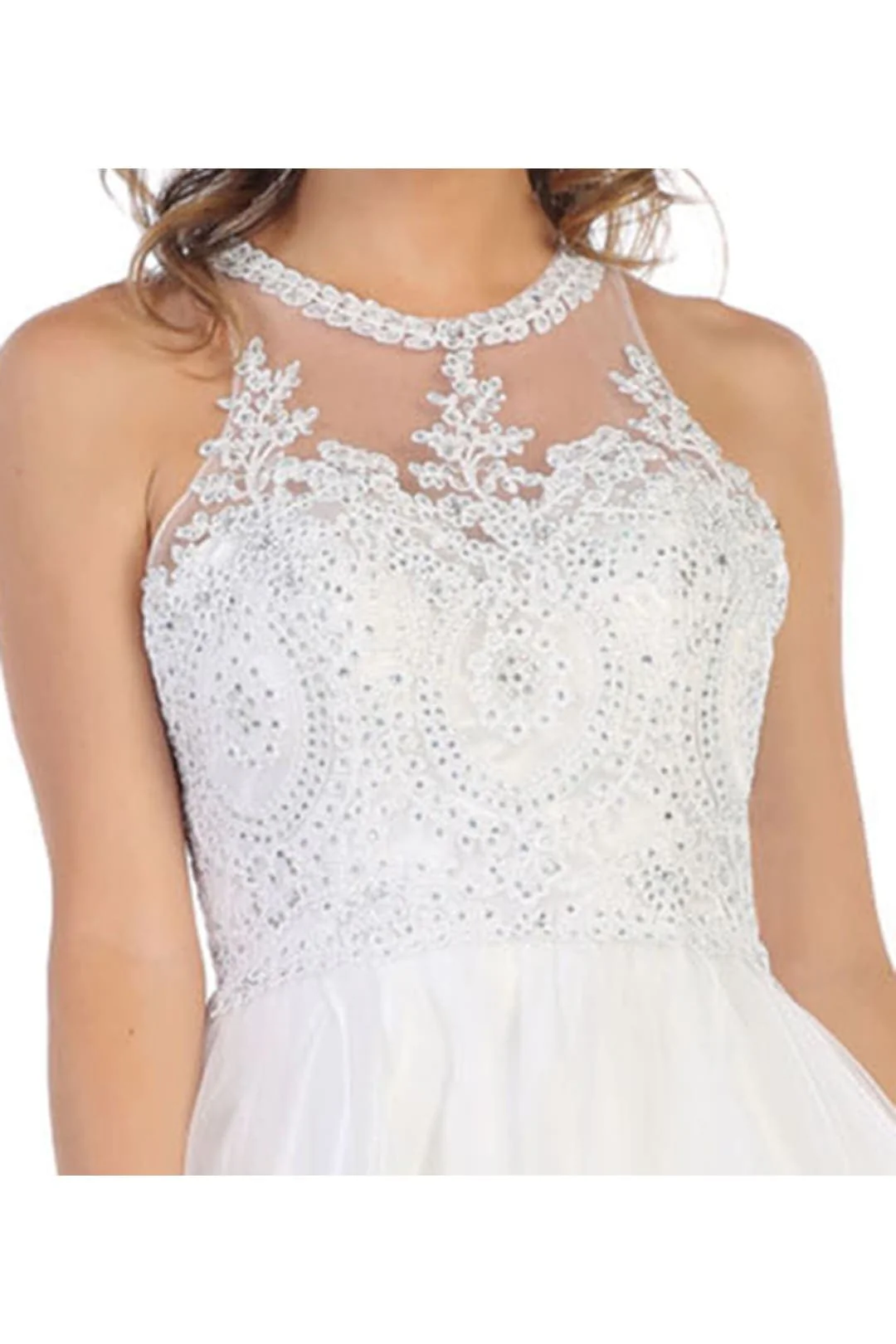 May Queen MQ1643 A Line Embroidered Graduation Short Party Dress - Image 20