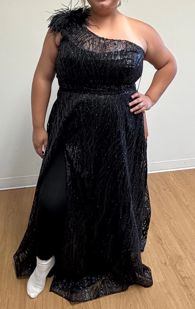 May Queen MQ2024 Asymmetrical Embellished Gala Gown with Slit - Image 15