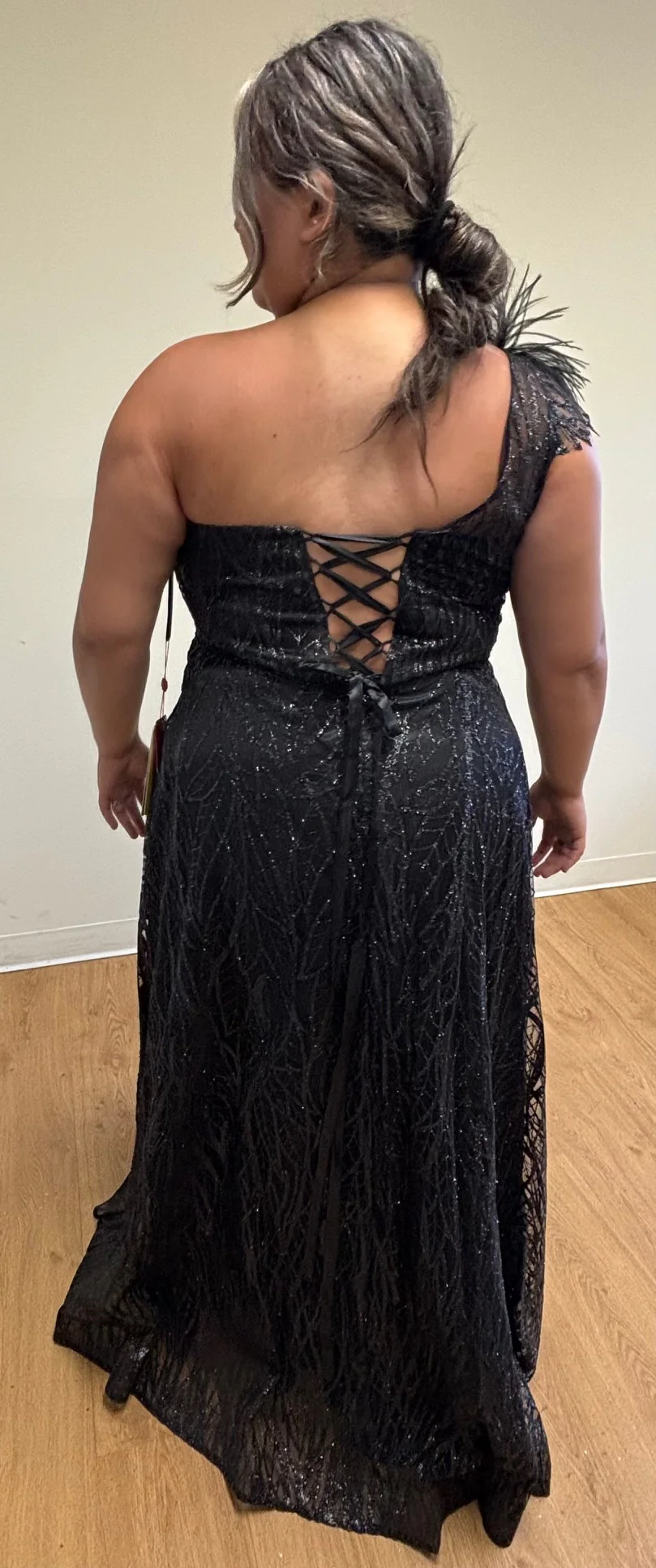 May Queen MQ2024 Asymmetrical Embellished Gala Gown with Slit - Image 16