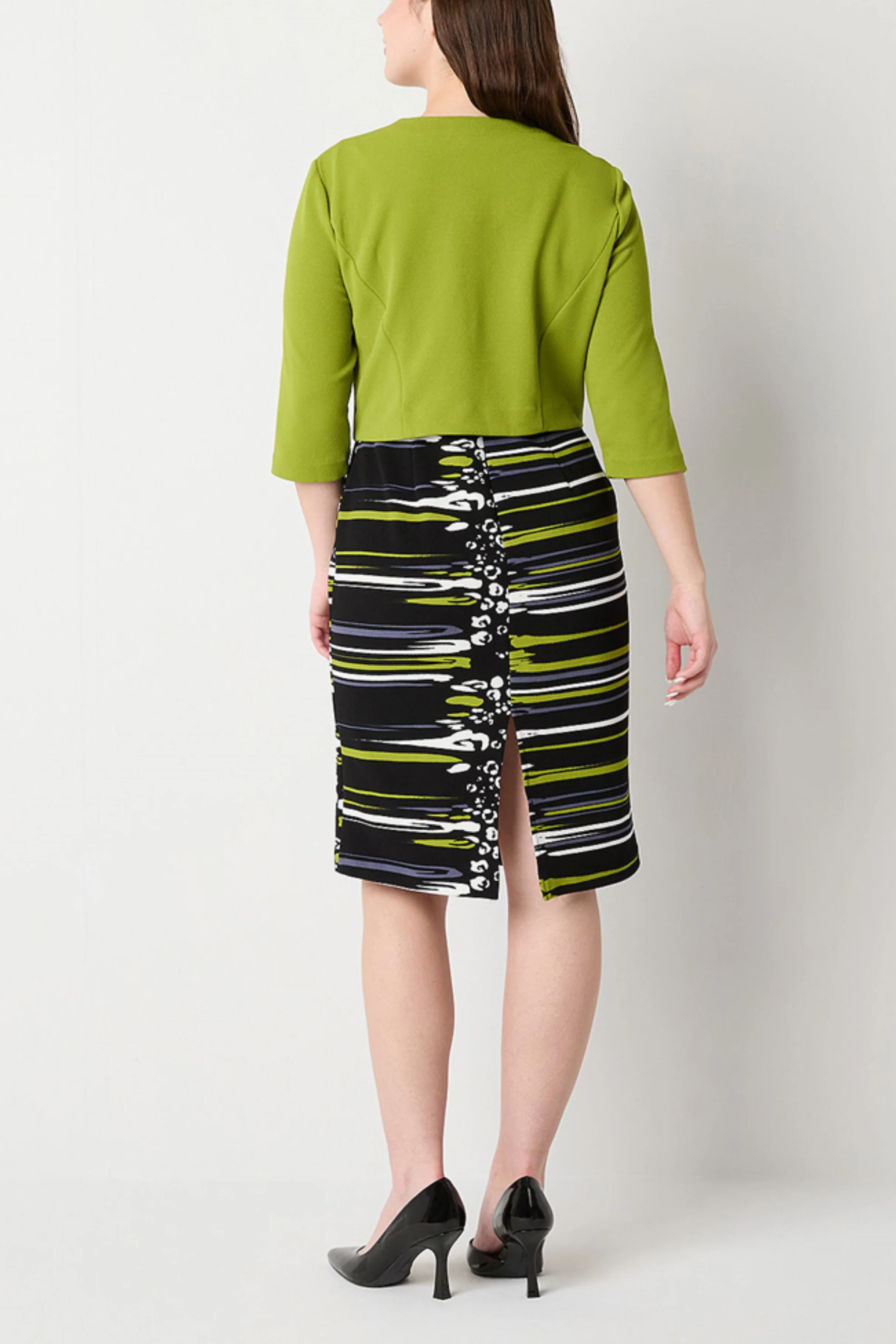 Maya Brooke 4165-KIWI BLACK-2 Jacket Dress Set - Image 2