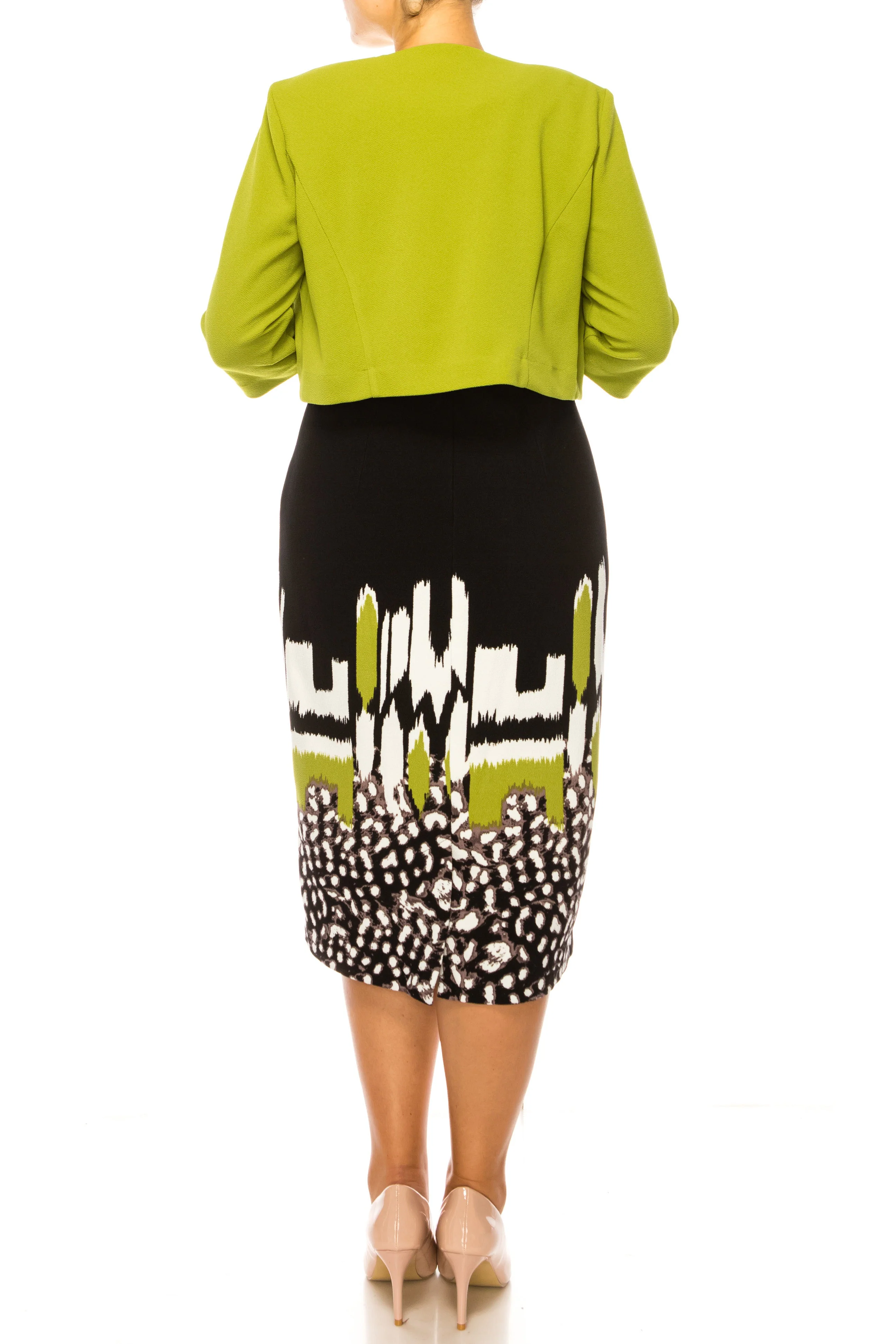 Maya Brooke 28513-KIWI BLACK-2 Jacket Dress by Maya Brooke - Image 2