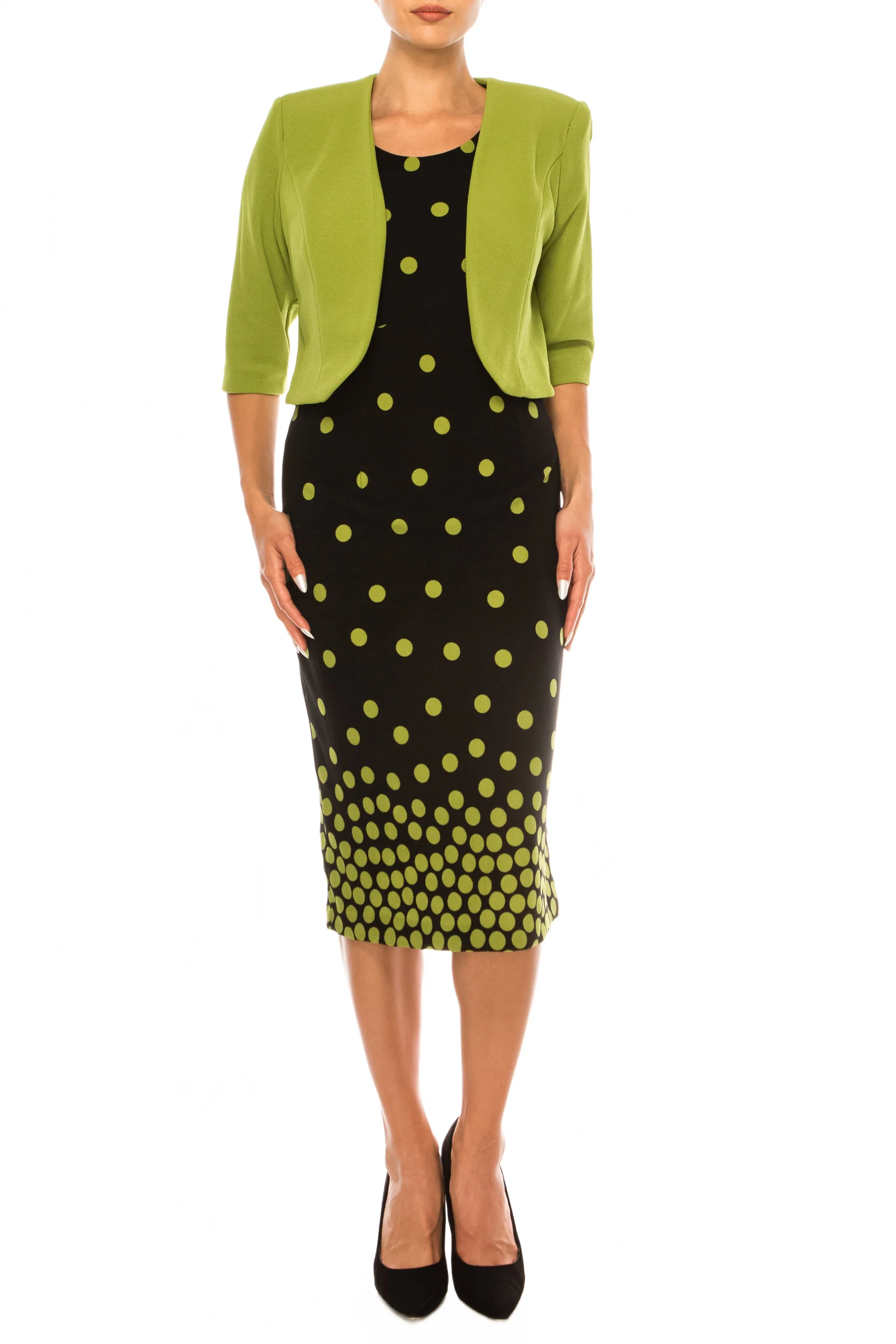 Maya Brooke 28103-KIWI BLACK-2 Jacket Dress by Maya Brooke - Image 7