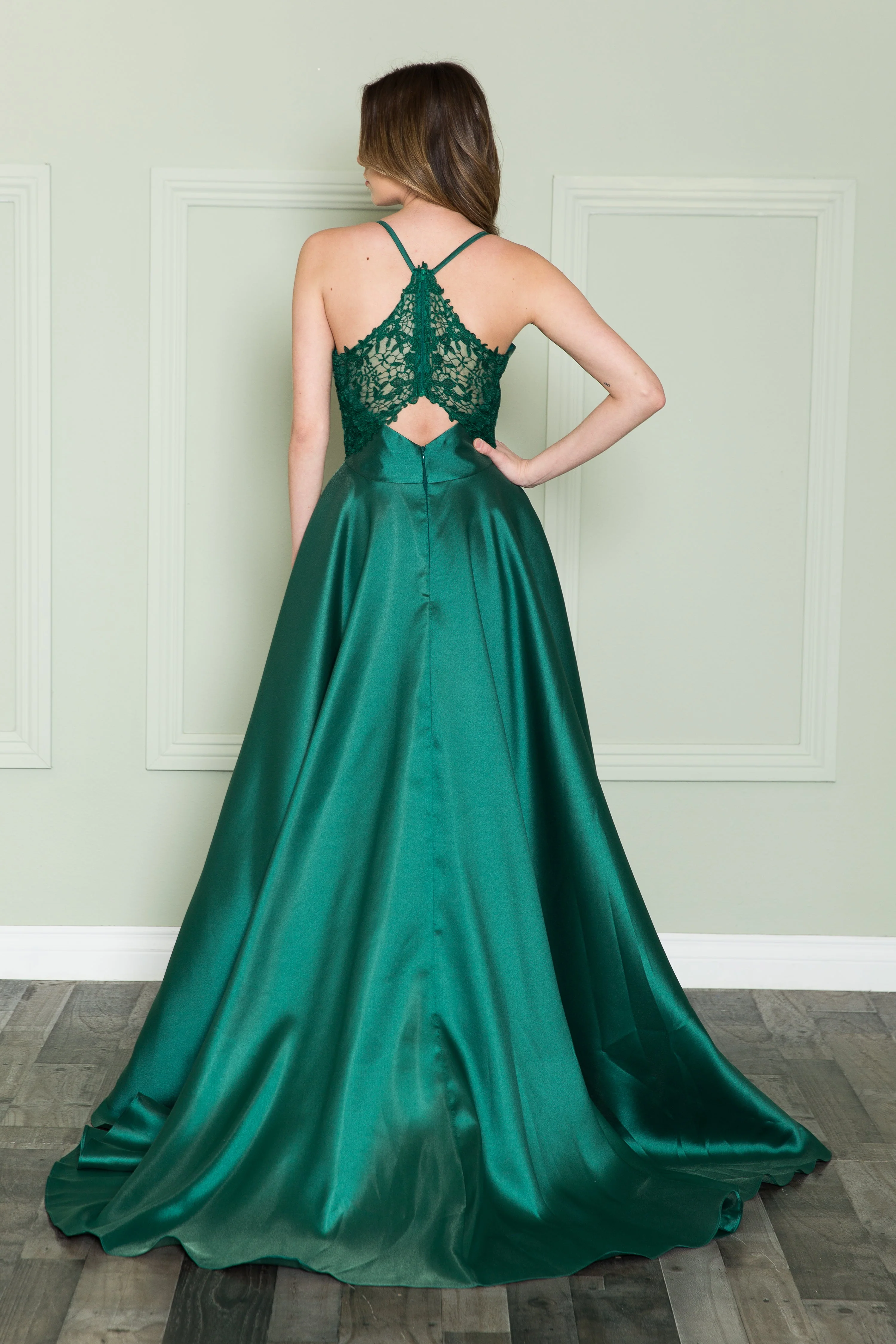 Poly USA 8762 Mikado Gown with Lace Back - Image 5