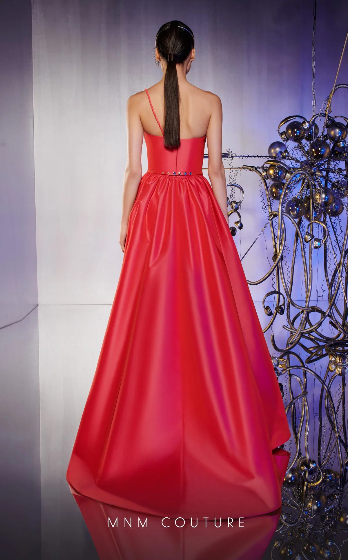 MNM Couture E0031 Blue Evening Gown – Sleek Formal Dress for Special Events - Image 2