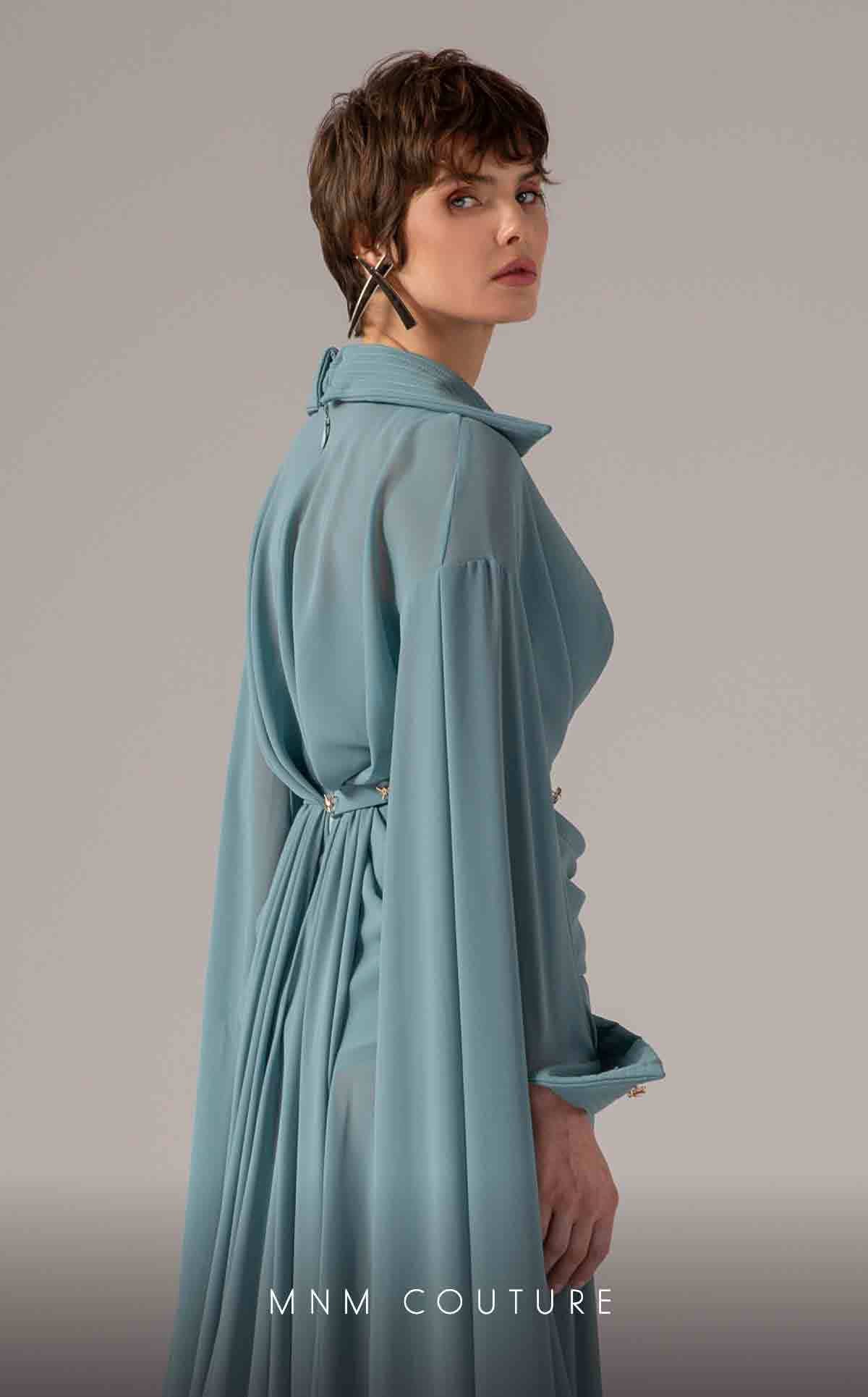 MNM Couture E0093 Cherry Long Sleeve Gown – Size 4 - Image 5