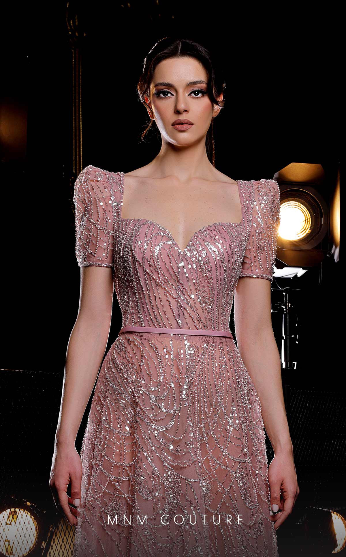 MNM Couture K3977 Pink Formal Evening Gown - Image 4