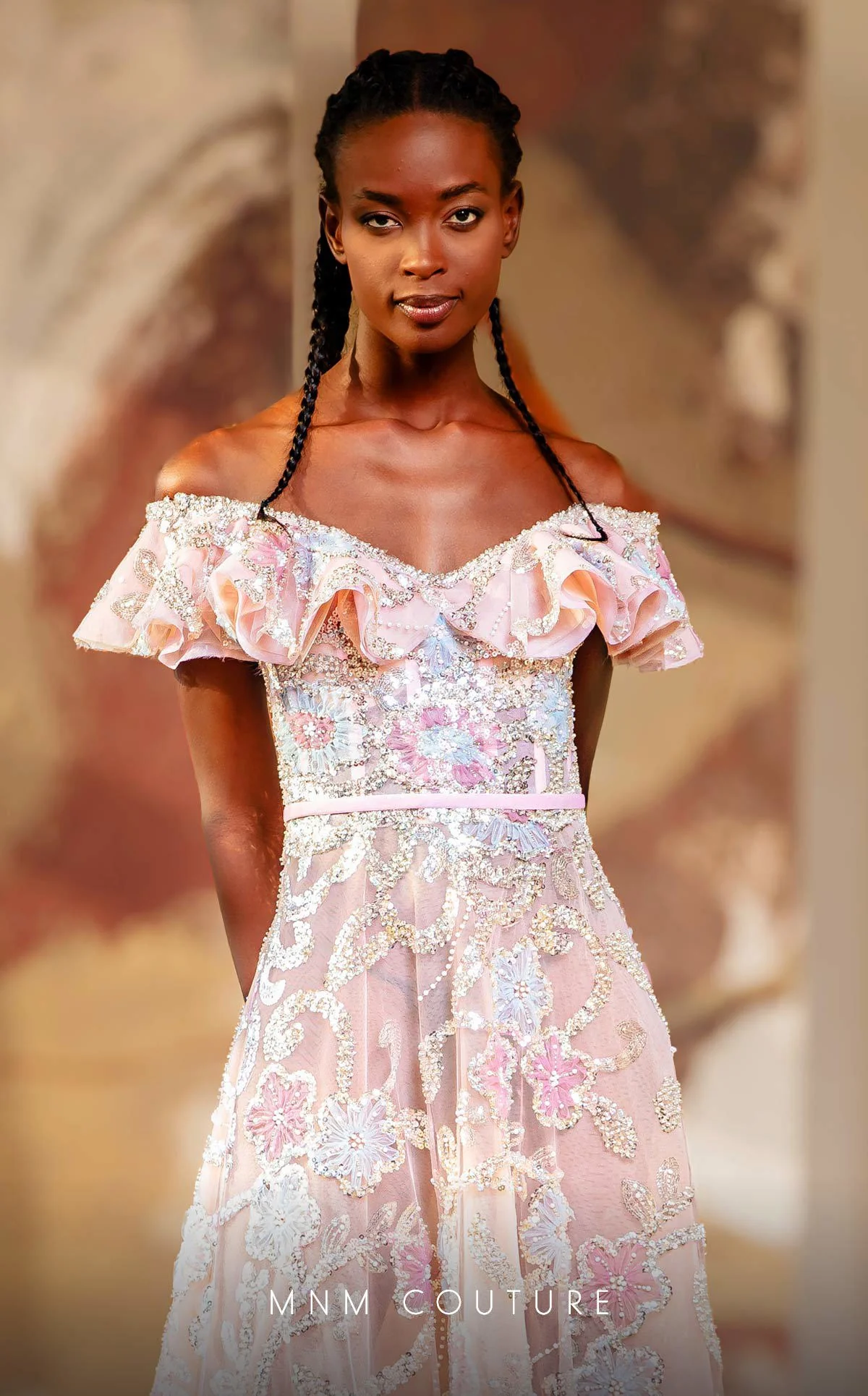 MNM Couture K4162 Pink Evening Gown - Image 3